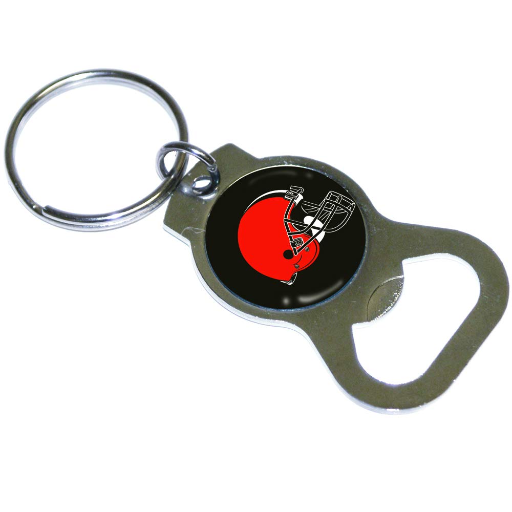 Cleveland Browns Bottle Opener Keychain - Team Sports America Official NFL Licensed Silver Bottle Opener - Perfect for Tailgating, Gifts & Game Day Parties