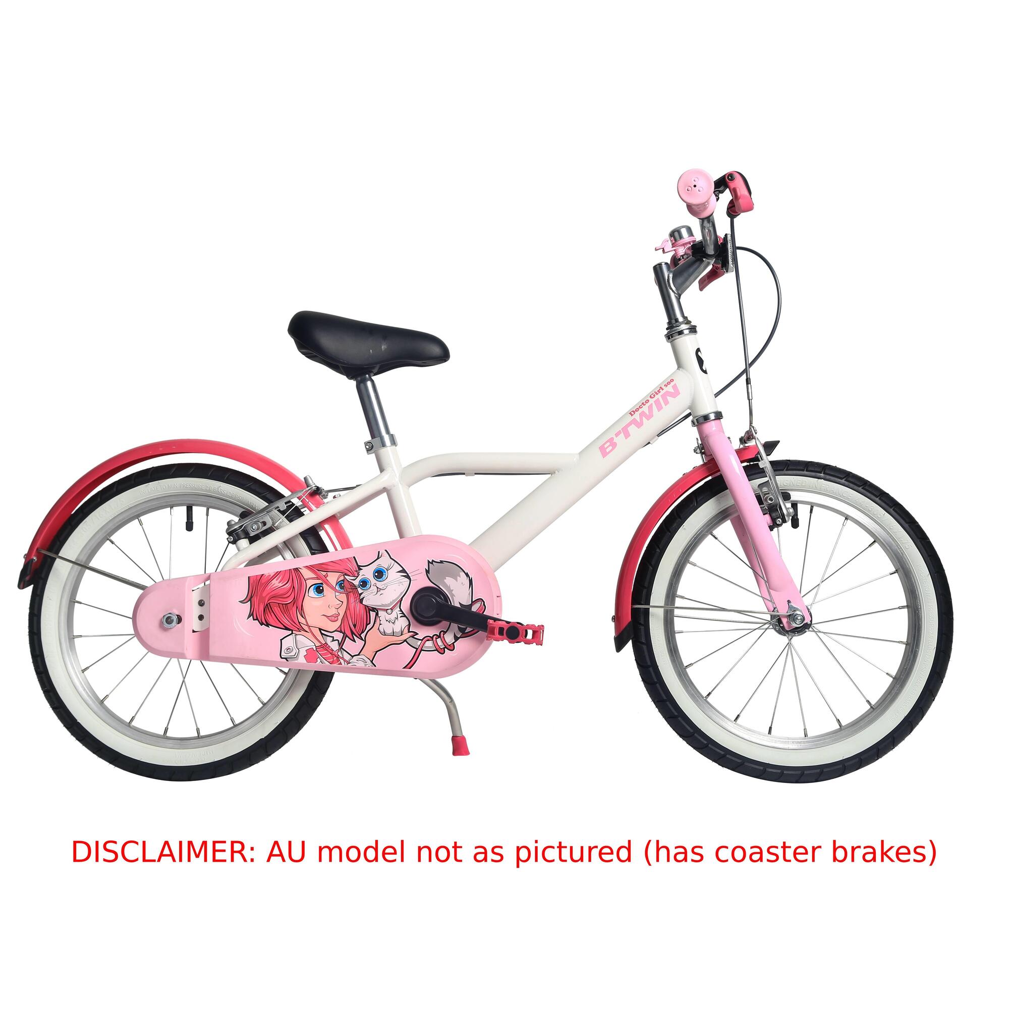 Btwin HYC500 Girls' Hybrid Bike 16 Inch for Kids Age 3-7 to 4-0 | Perfect for Neighborhood Rides, Park Adventures & Learning to Cycle