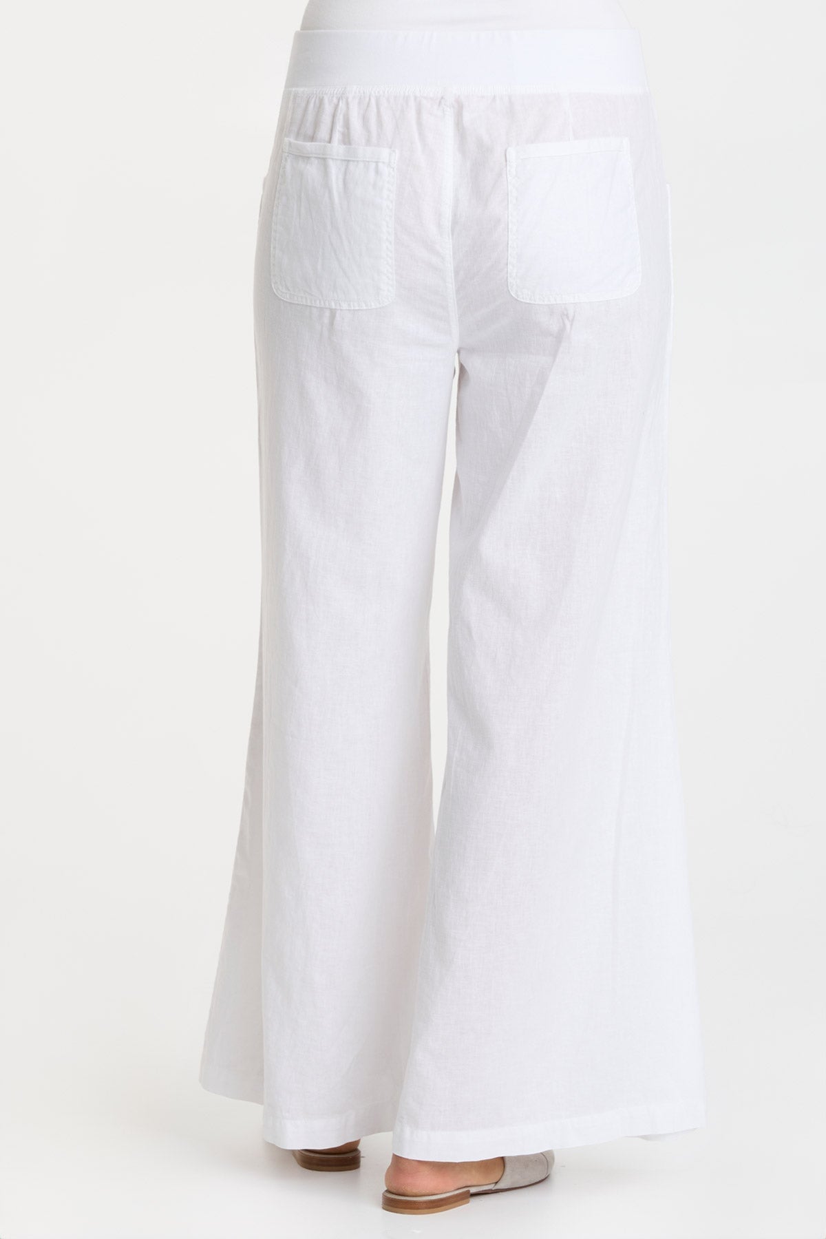 Teresa White Pants for Women - High Waisted Stretch Comfort Fit Casual Trousers | Perfect for Office, Travel & Everyday Wear