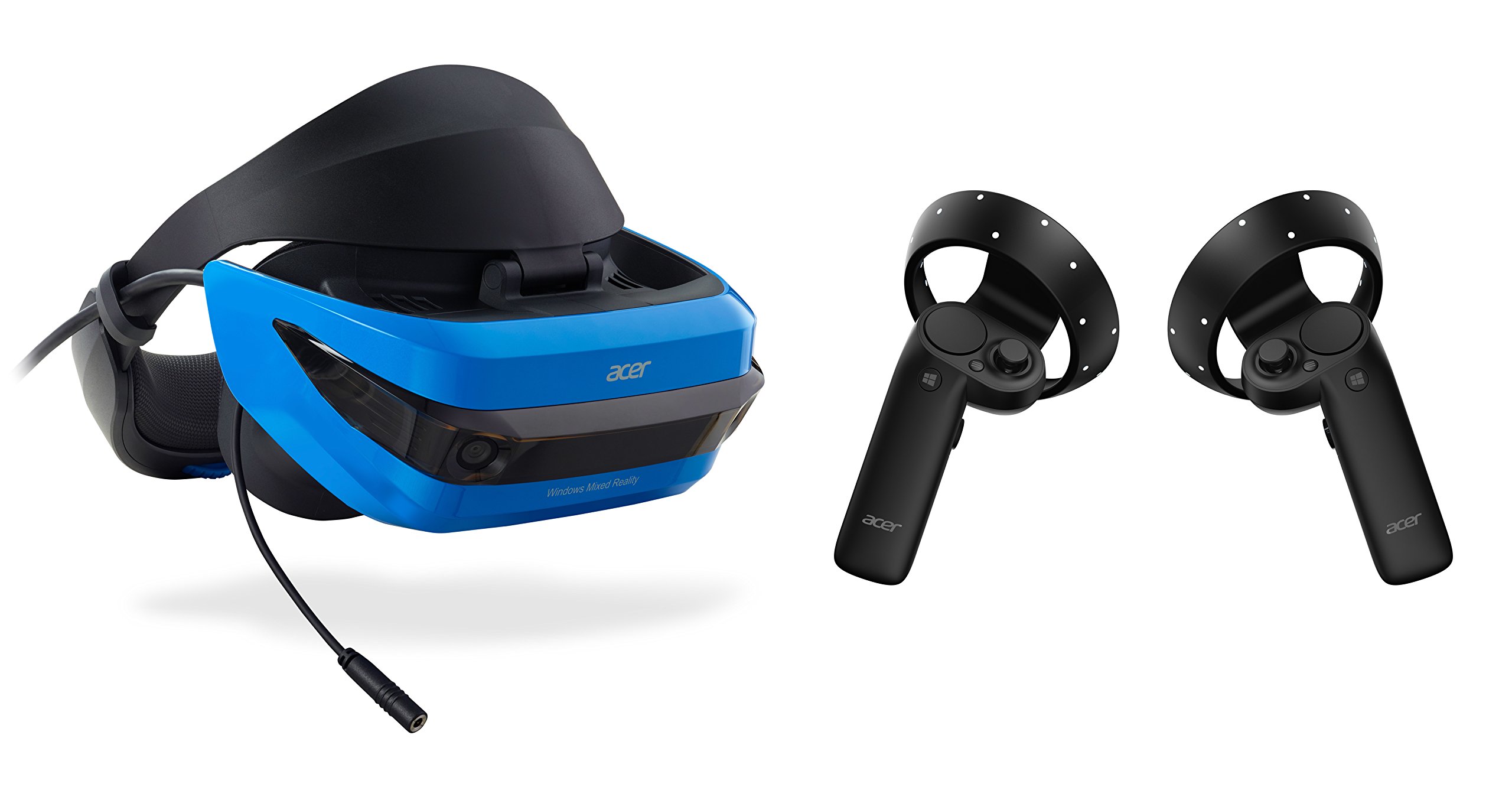 Acer AH101 Mixed Reality VR Headset with Wireless Controllers - Immersive Gaming & Virtual Reality Experience for PC
