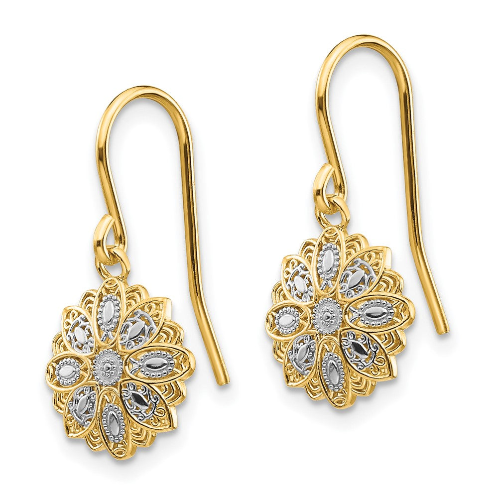 Gold Diamond Cut Polished Fancy Dangle Earrings TM740 - Elegant Women's Jewelry for Parties, Weddings & Special Occasions