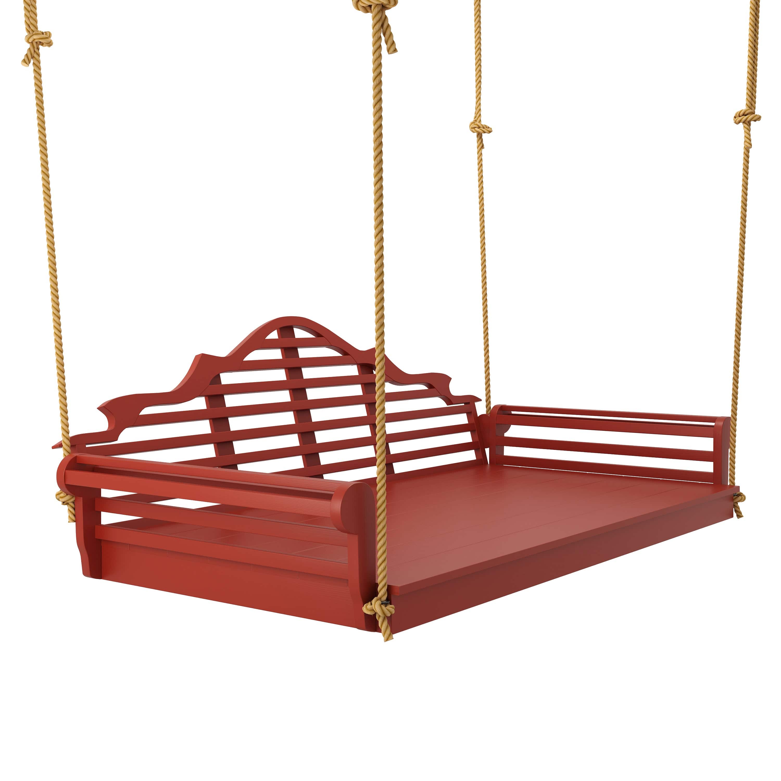Keystone Amish Co. Twin Milan Porch Swing Bed - Handcrafted Wooden Outdoor Hanging Daybed for Patio, Garden & Backyard Relaxation