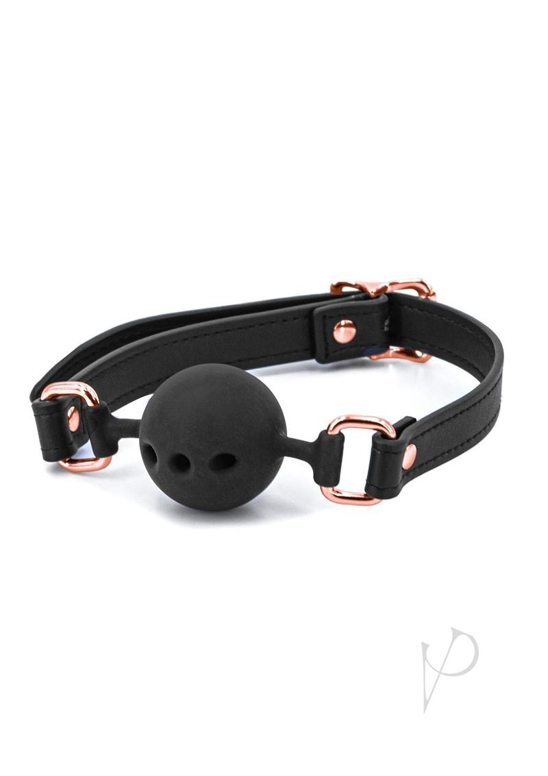 Bondage Couture Silicone Ball Gag - Black BDSM Gag for Adults - Perfect for Role Play, Fetish, and Sensory Deprivation Scenes