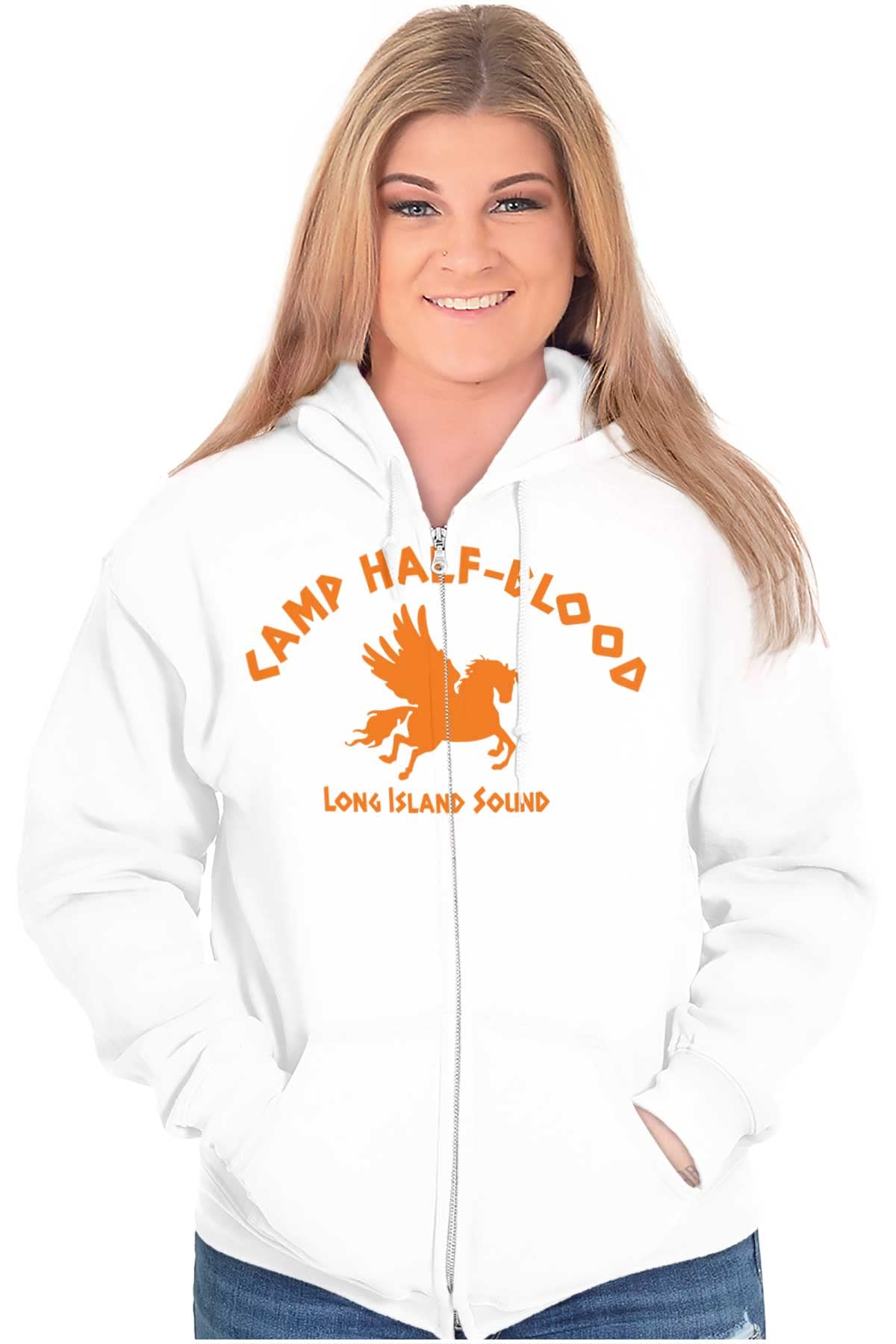 Camp Half Blood Zip Up Hoodie - Greek Mythology Hoodie for Men & Women - Perfect for Cosplay & Casual Wear