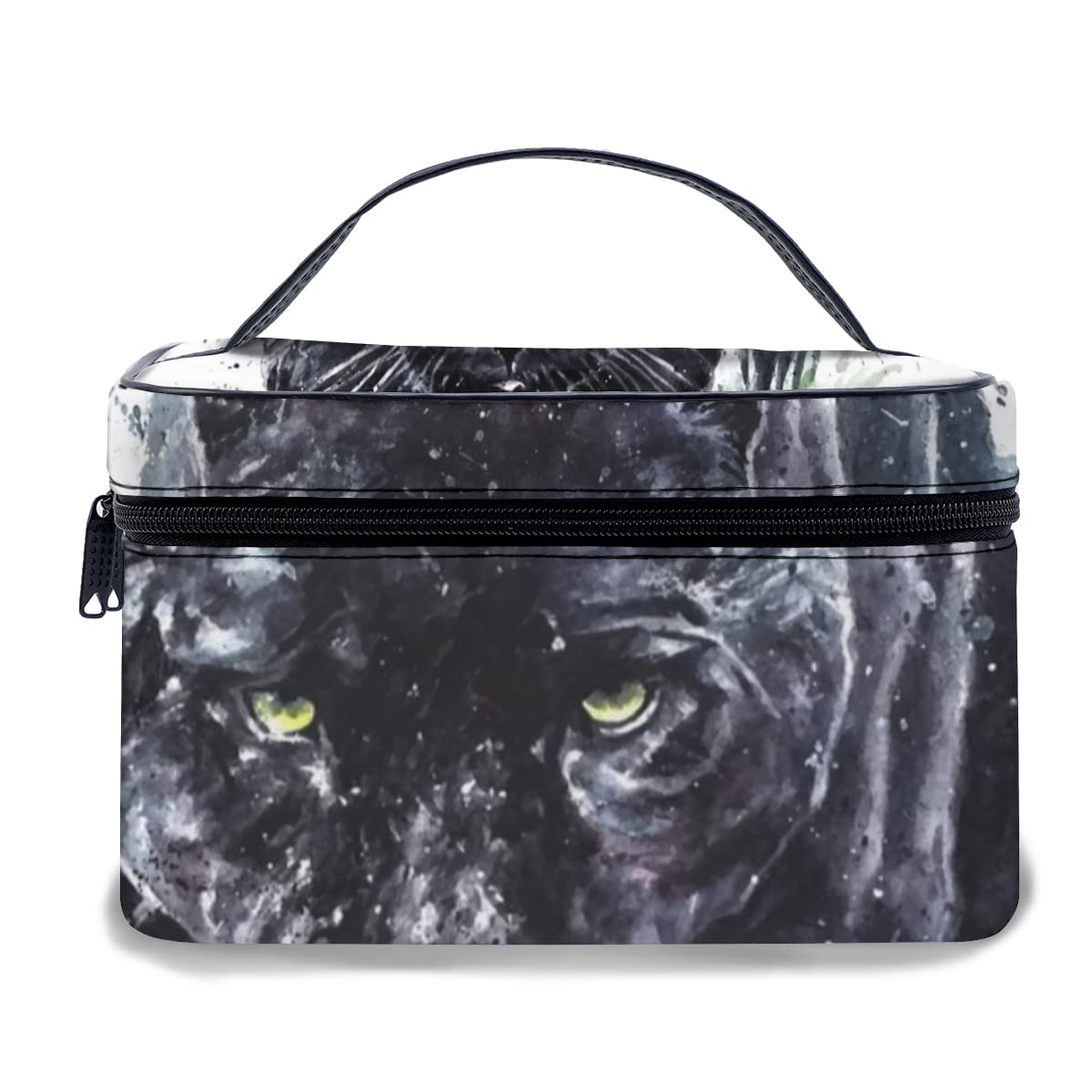 PU Leather Waterproof Makeup Bag - Large Travel Cosmetic Organizer for Toiletries & Essentials