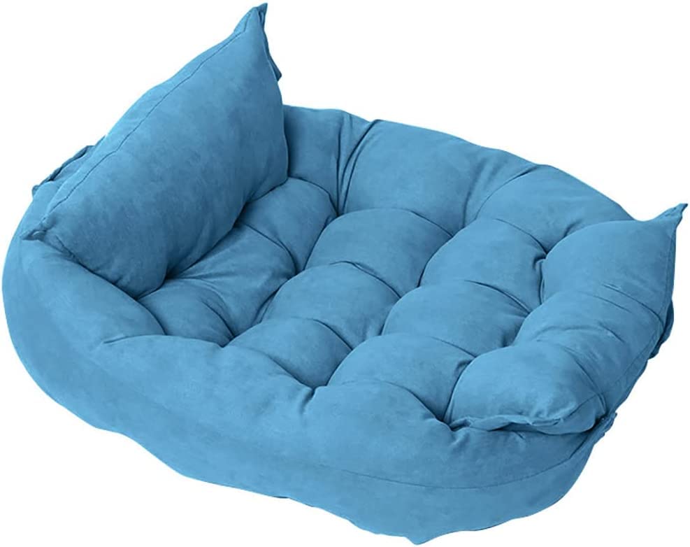 Multifunctional Convertible Dog Bed - Washable & Waterproof Pet Mattress with Paw Design for Large Dogs (XL, Light Lake Blue) - Perfect for Indoor & Outdoor Use, Travel, and Crate Comfort