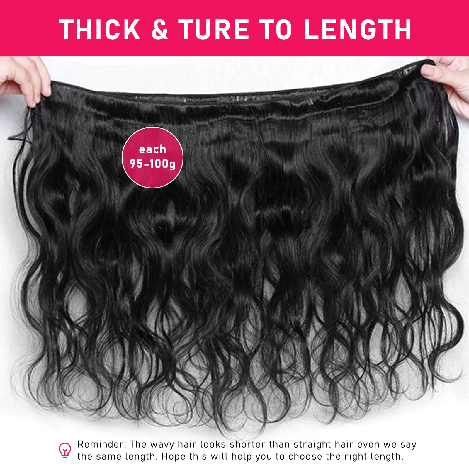 Premium 9A Brazilian Virgin Human Hair Bundles - Body Wave & Straight Double Weft Extensions (1/3 Bundles, 10-28 Inch) for Black Women - Natural Black Hair for Styling, Weaving & Protective Hairstyles
