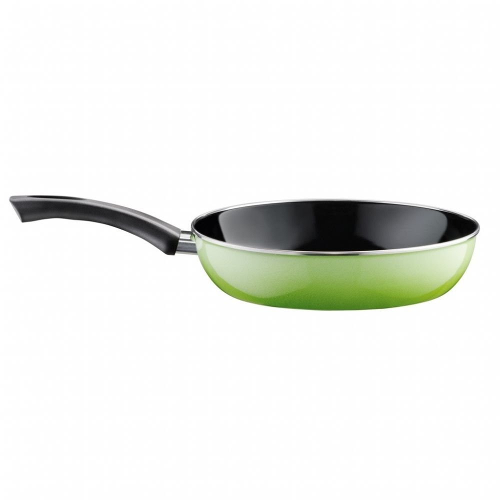 RIESS 0057-036 Enamel Frying Pan - 11 Inch (28 cm) Nonstick Skillet, 2.2 lbs (1 kg) Lightweight Cookware - Perfect for Sauteing, Frying & Omelets | Emerald Green Kitchen Essential