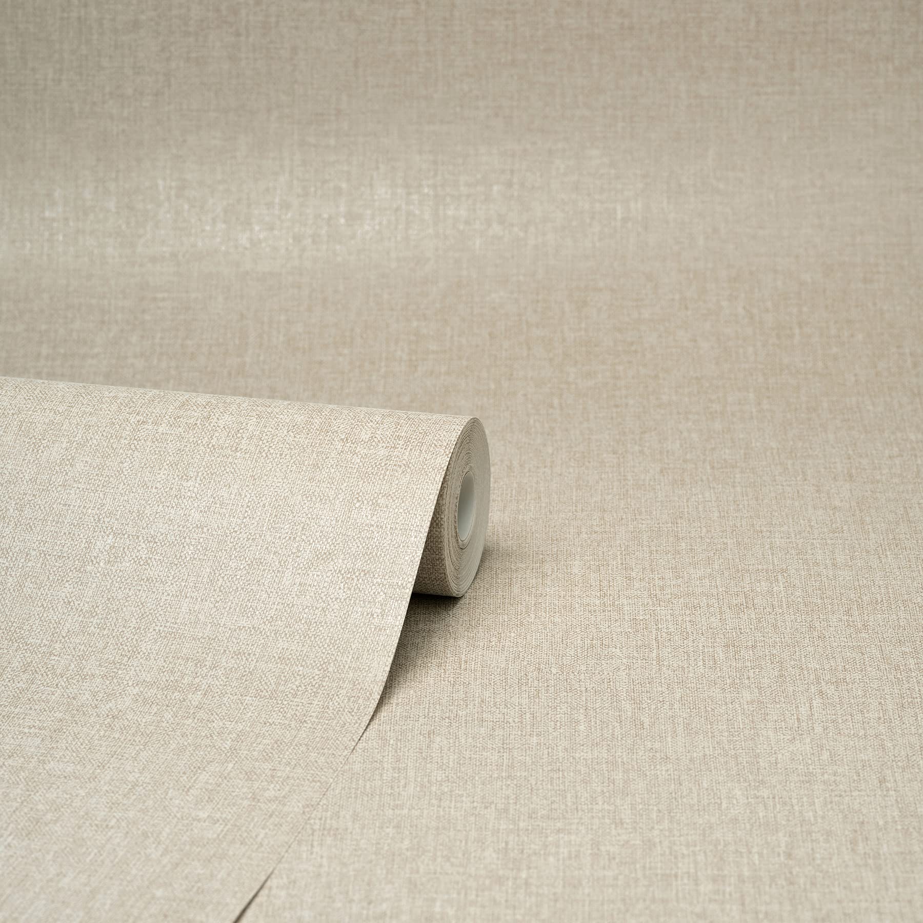 Glen Beige Linen Wallpaper - Premium Textured Wall Covering for Living Room, Bedroom & Office Decor | Peel and Stick DIY Home Improvement