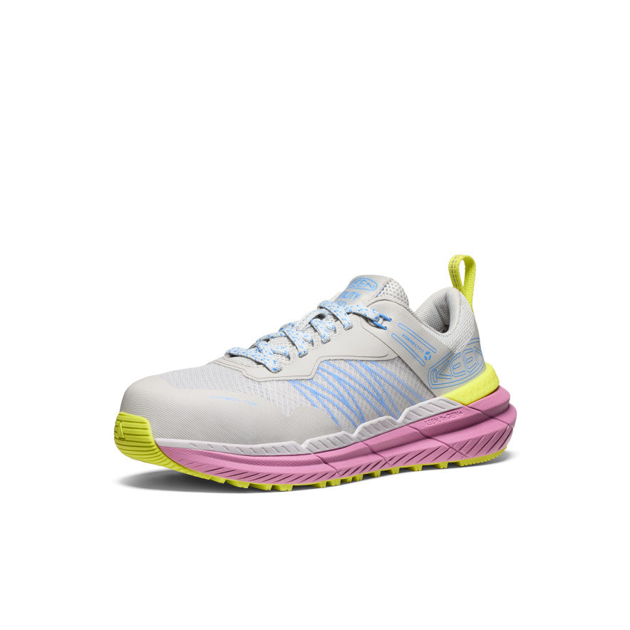 Women's Speedworks ESD Work Sneakers with Carbon Toe - Alloy/Moonlight Mauve | Slip-Resistant Safety Shoes for Electricians, Nurses & Warehouse Workers