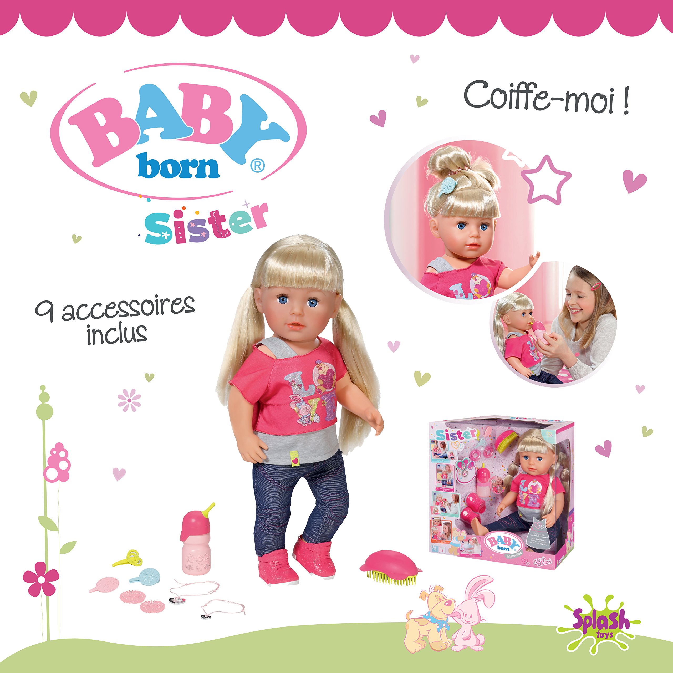 Baby Born Sister Doll - Interactive Baby Doll with Realistic Features for Kids | Perfect for Role Play, Pretend Play & Gift Giving