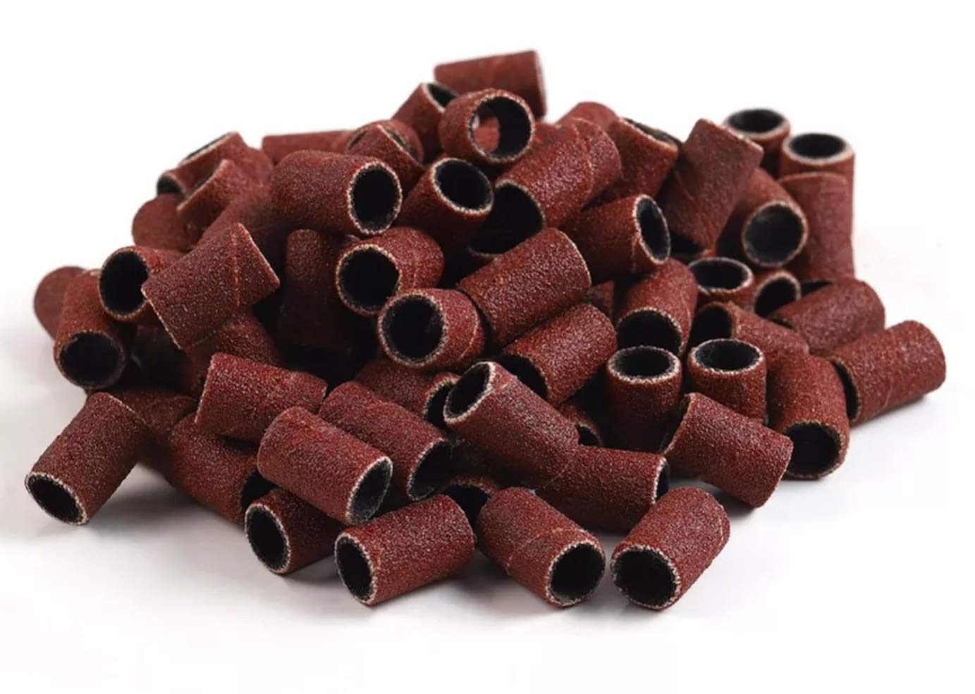 180 Grit Brown Sanding Bands for Electric Nail Drill - Professional Nail Drill Bits & Sanding Band Replacements for Gel Polish Removal - Perfect for Salon & Home Manicure/Pedicure