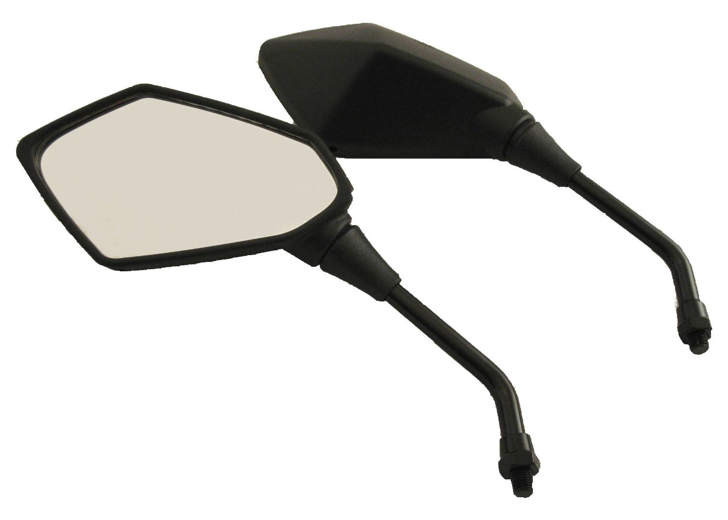 Stealth Style Motorcycle Mirrors - Heavy Duty 11.5MM Stem for Kawasaki, Suzuki, Honda, Victory - Durable Rearview Mirrors for Cruiser, Street & Touring Bikes - Enhanced Safety & Style for Highway & City Riding