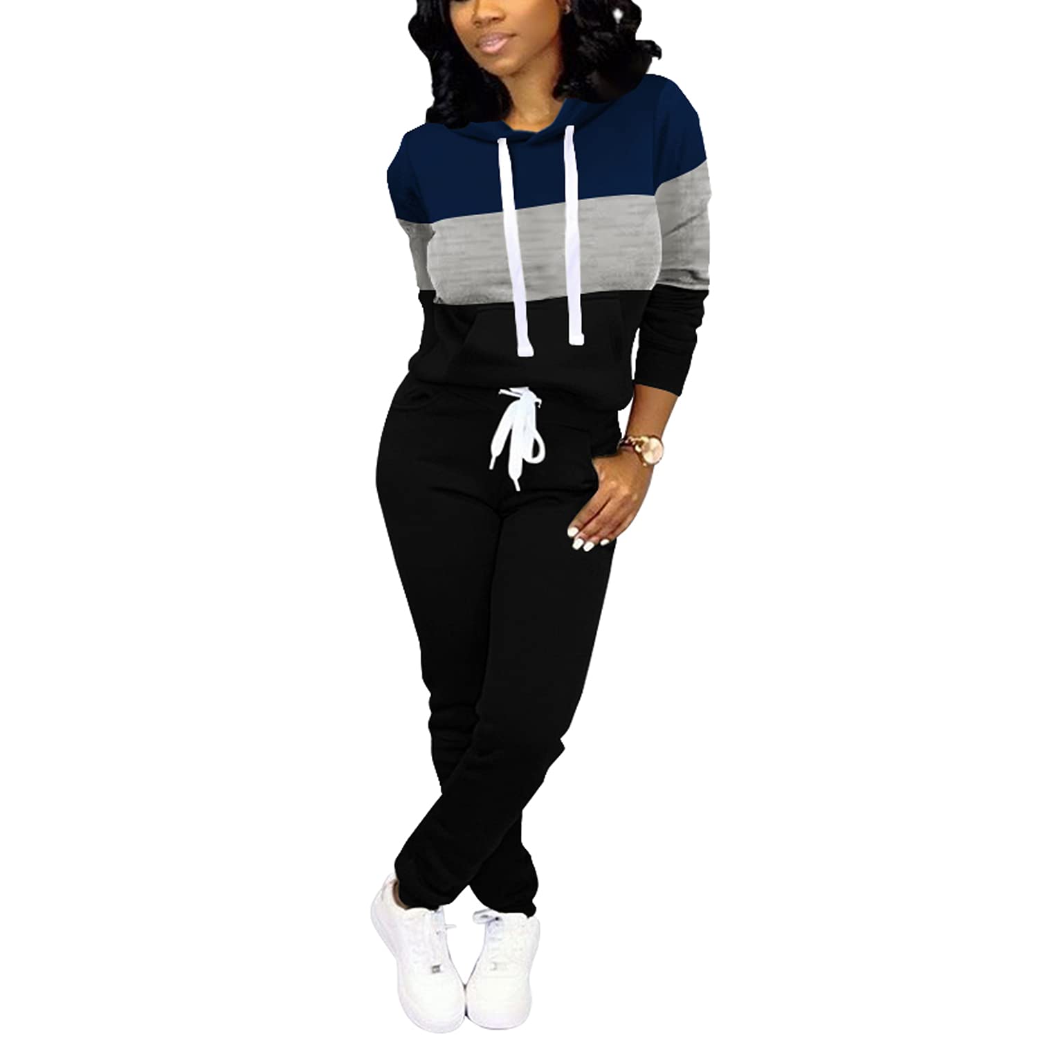 Nimsruc Women's Two Piece Jogging Suits - Casual Tracksuit Outfit for Running, Gym, Lounge & Streetwear Fashion