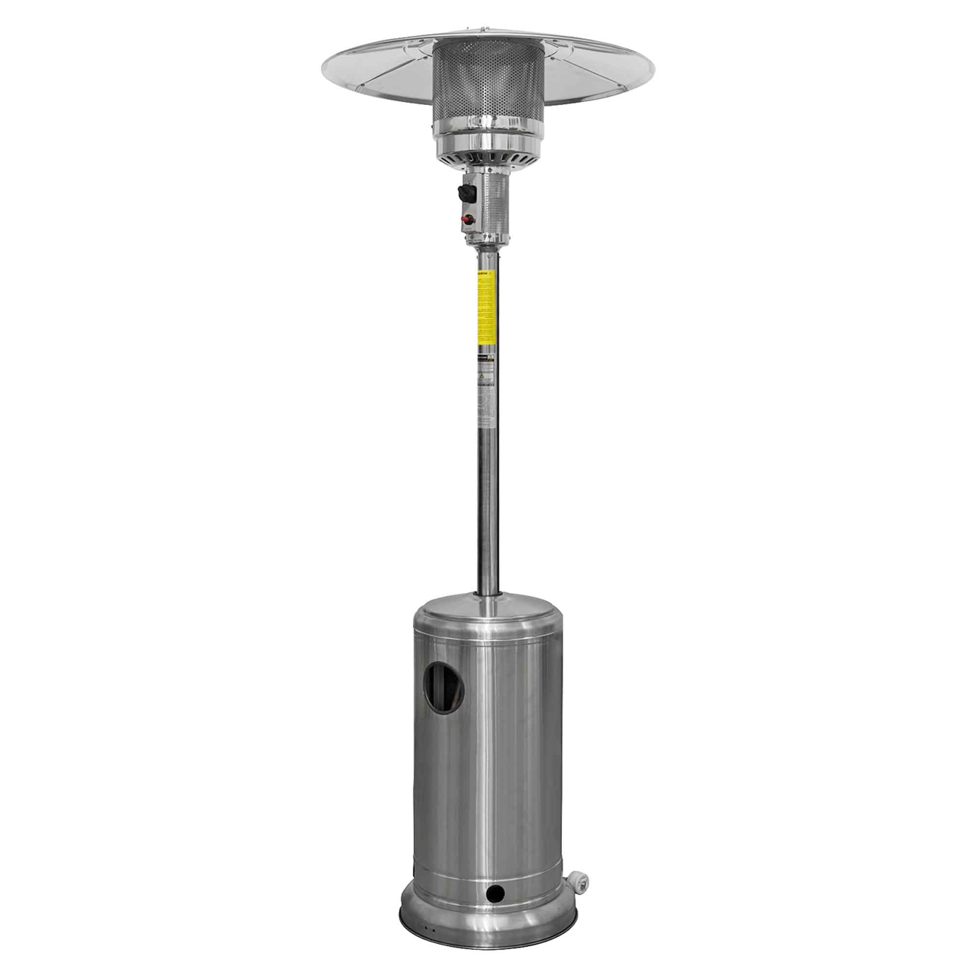 13kW Freestanding Stainless Steel Gas Patio Heater with Wheels - Outdoor Heating for Backyard, Deck, Restaurant & Commercial Use