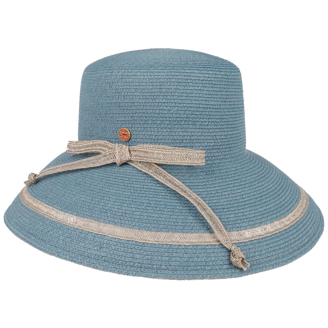 Stylish Mayser Lilien Raffia Hat for Women - Wide Brim Sun Hat for Beach, Summer, and Outdoor Activities