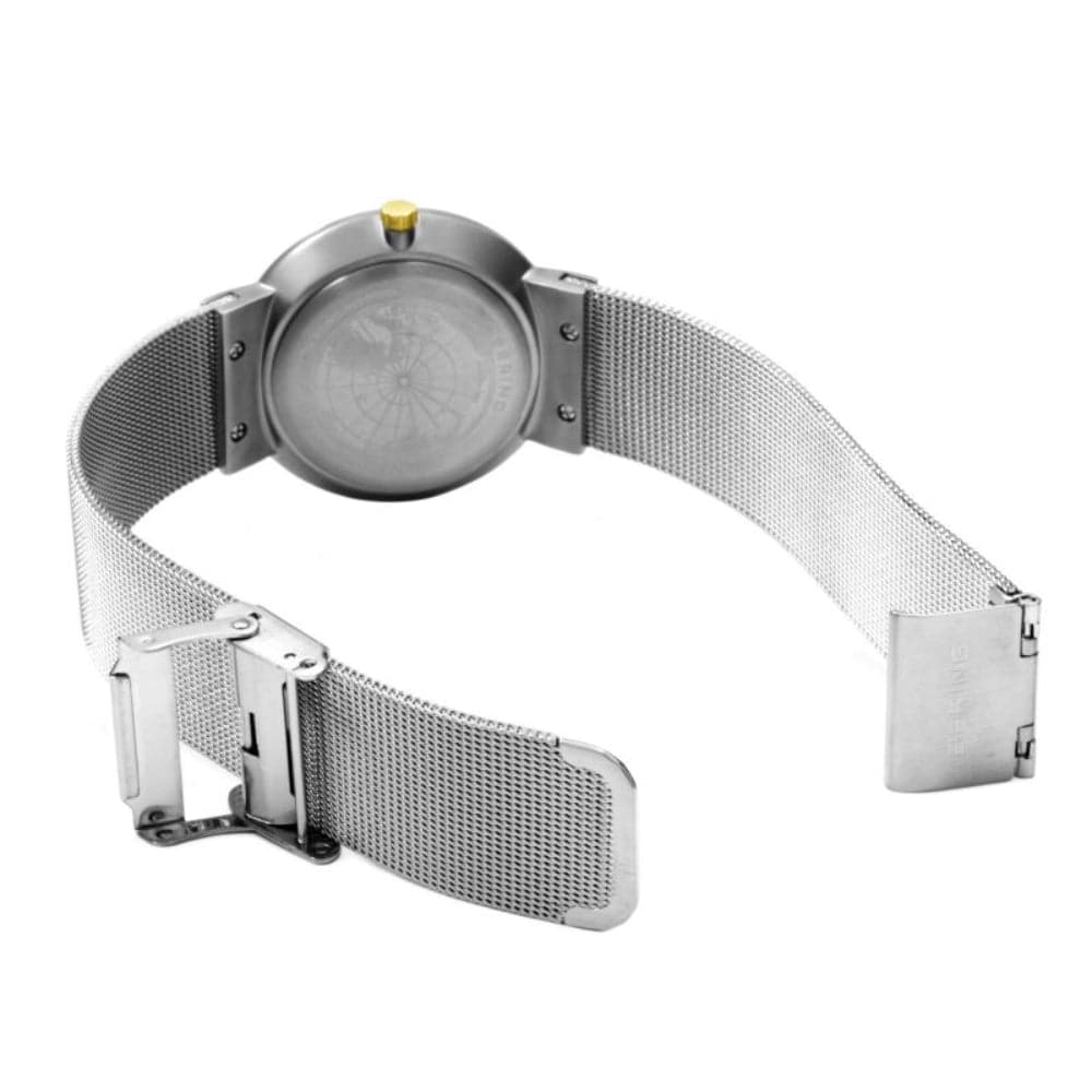 BERING 11036-004 Classic Silver Stainless Steel Men's Watch - Waterproof, Durable for Business, Casual & Outdoor Activities