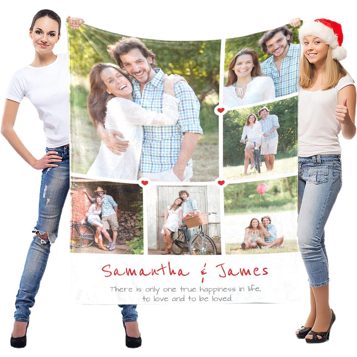 Custom Photo Blankets for Boyfriend - Personalized Anniversary & Birthday Gifts for Him - Unique Couple Gifts with Photos - Perfect for Valentine's Day, Christmas & Special Occasions