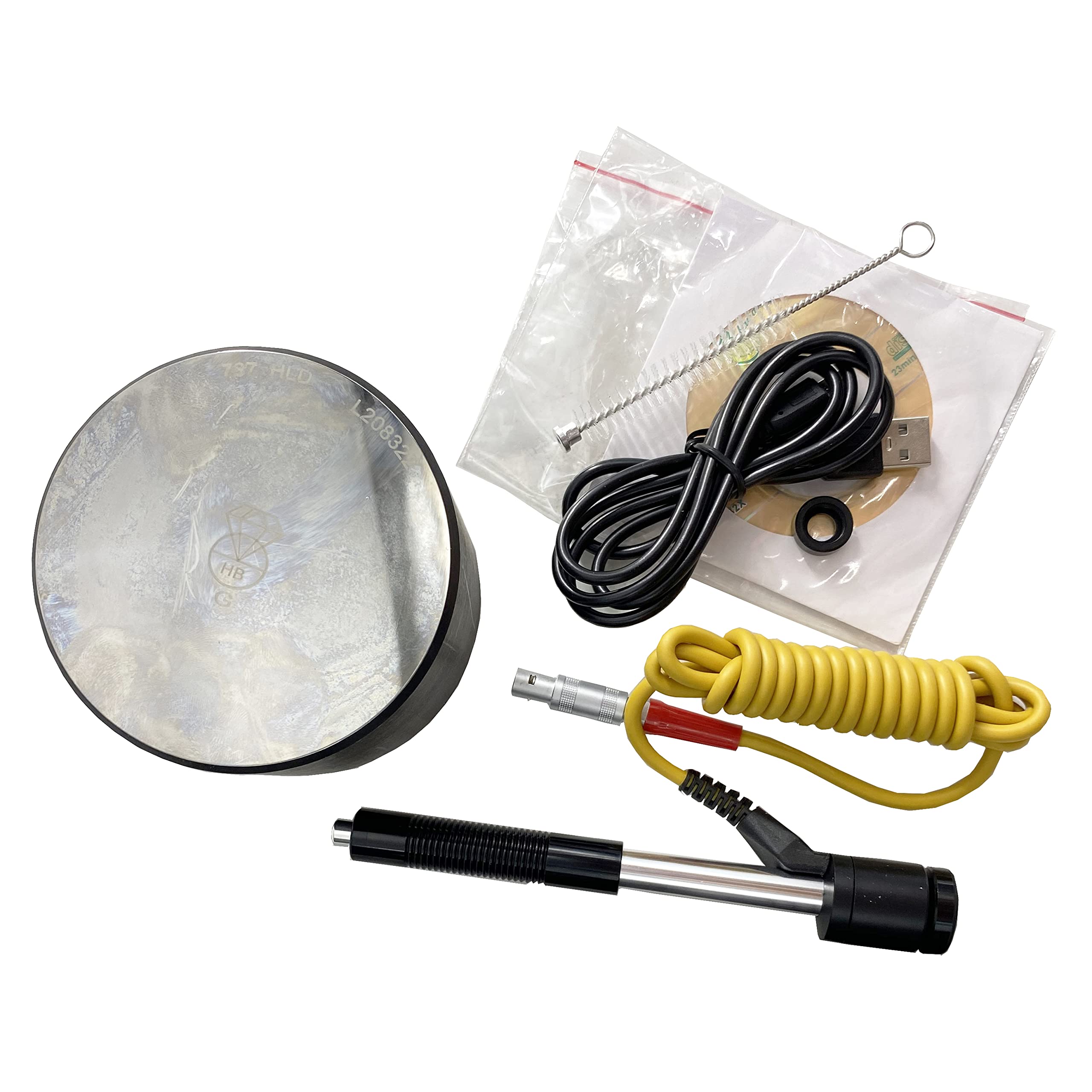 Portable Digital Hardness Tester - Durometer for Metal, Steel, Alloys | 600 Memory Groups | Ideal for Quality Control, Manufacturing & Material Testing