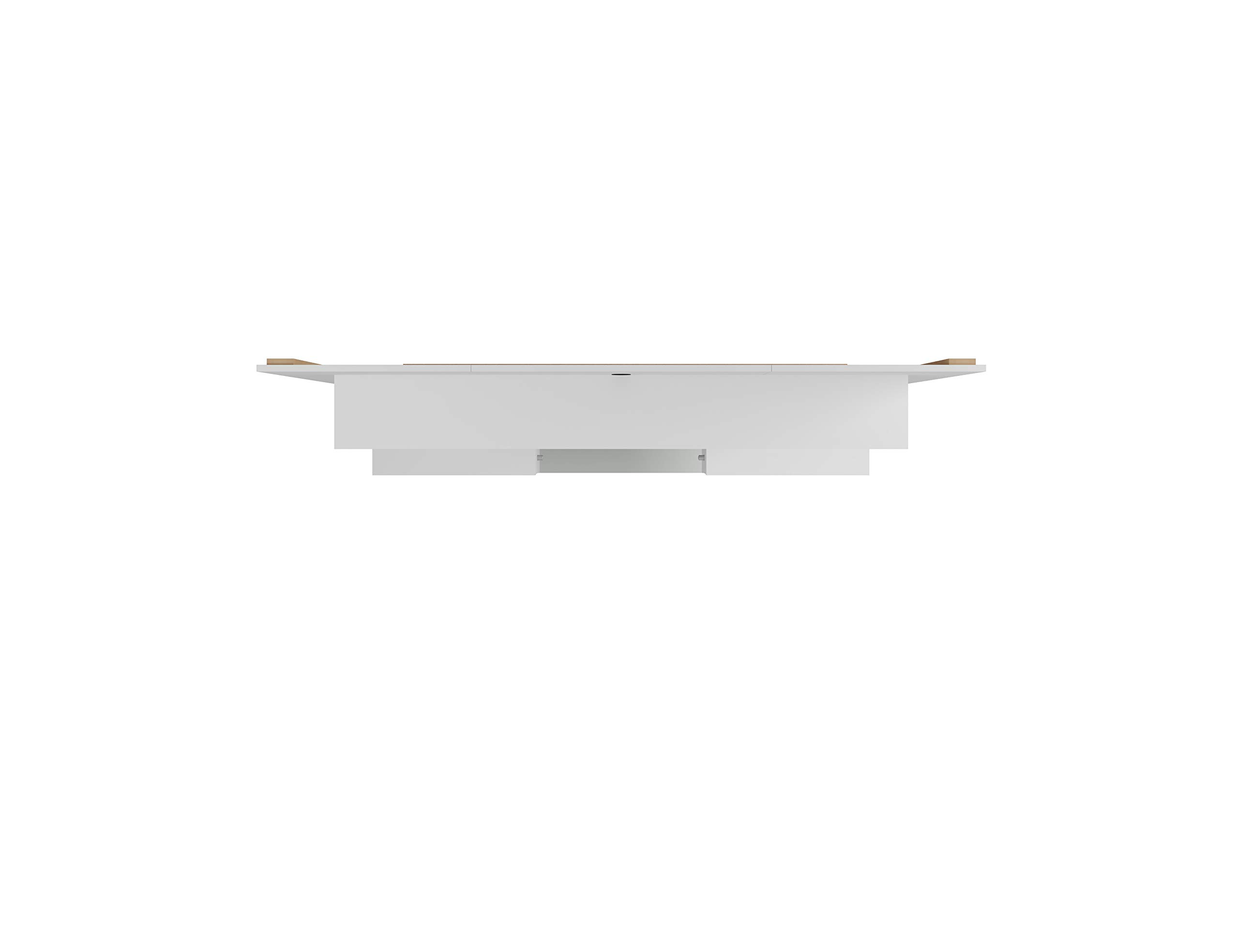 Floating TV Stand for 50 Inch TV - Wall Mounted Entertainment Center with Display Shelves & Cable Management - White Modern TV Console for Living Room, Bedroom & Home Theater
