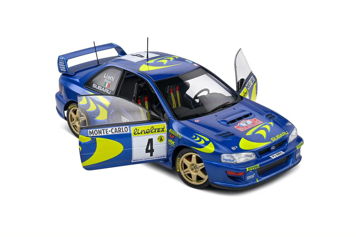 1:18 Subaru Impreza 22B STI WRC Rally Car Model - 1997 Monte Carlo #4 Liatti/Pons - Collectible Die-Cast Vehicle for Racing Enthusiasts & Display Decor