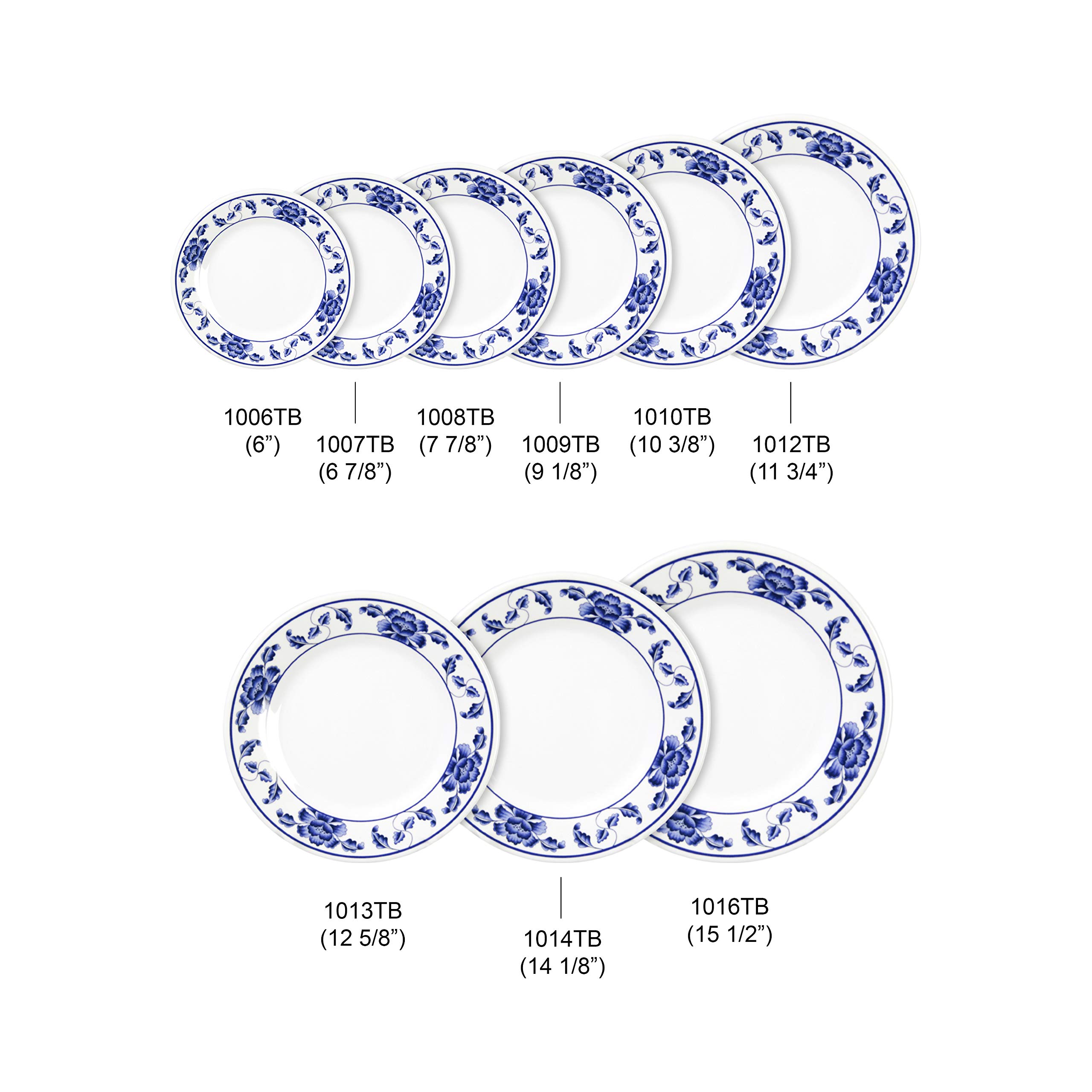 Thunder Group 12-Piece Lotus Melamine Dinnerware Set - 6 7/8