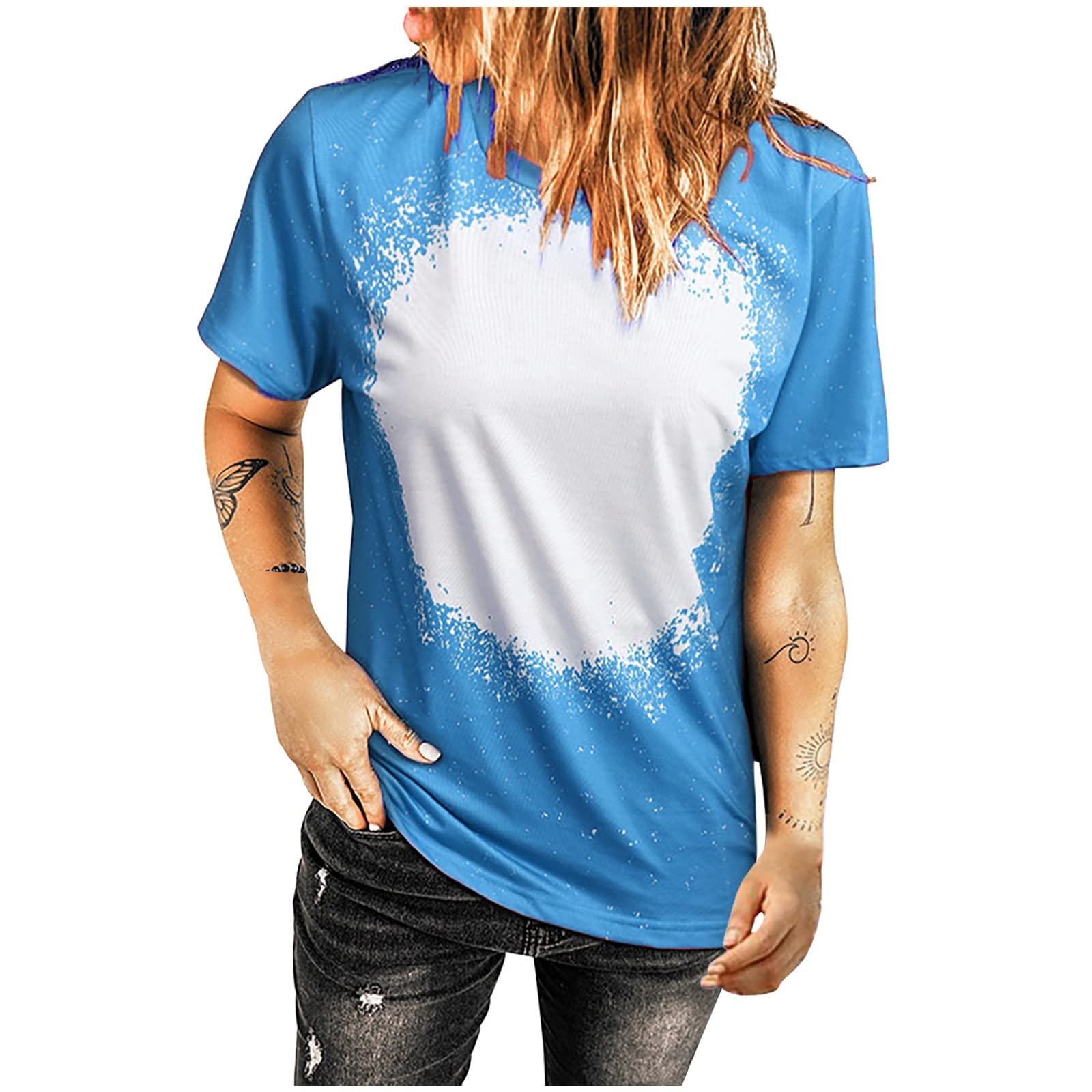 Women's Summer T-Shirts | Short Sleeve Tie Dye Tops | Round Neck Soft Loose Casual Shirts | Cute Graphic Blouses for Beach, Vacation & Everyday Wear