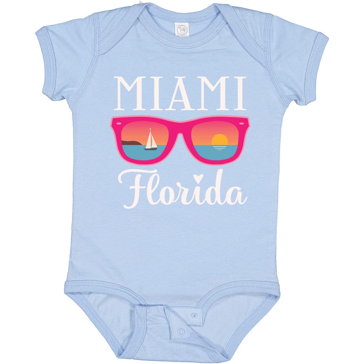 Inktastic Miami Florida Vacation Beach Trip Baby Bodysuit - Soft Cotton Cute Infant Onesie for Beach Trips, Family Vacations & Summer Outings