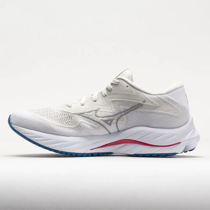 Mizuno Women's Wave Rider 27 Running Shoes - White/Ultimate Gray/Papyrus | Lightweight Cushioned Sneakers for Women | Perfect for Jogging, Gym Workouts & Daily Wear