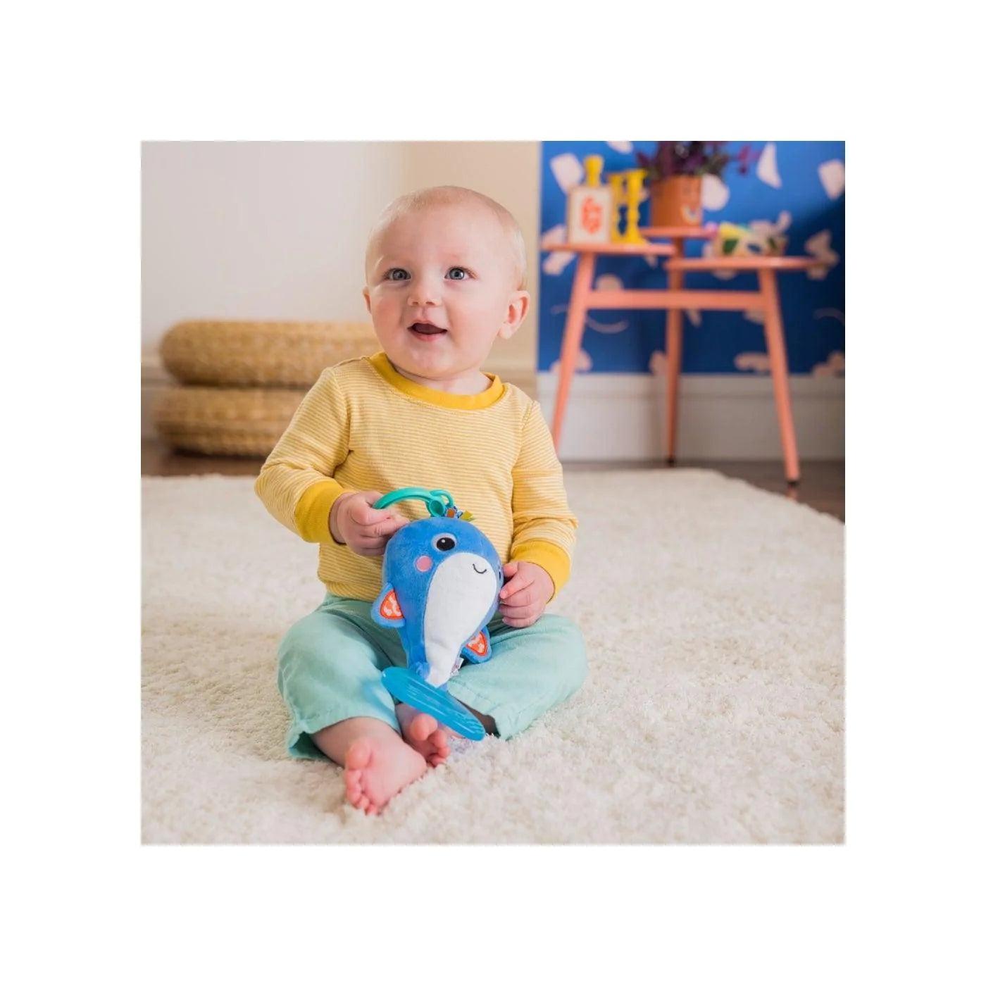 Bright Starts Whale a Roo Pull & Shake Activity Toy for Babies - Interactive Learning Toy with Lights & Sounds - Perfect for Crawling, Tummy Time & Early Development Play