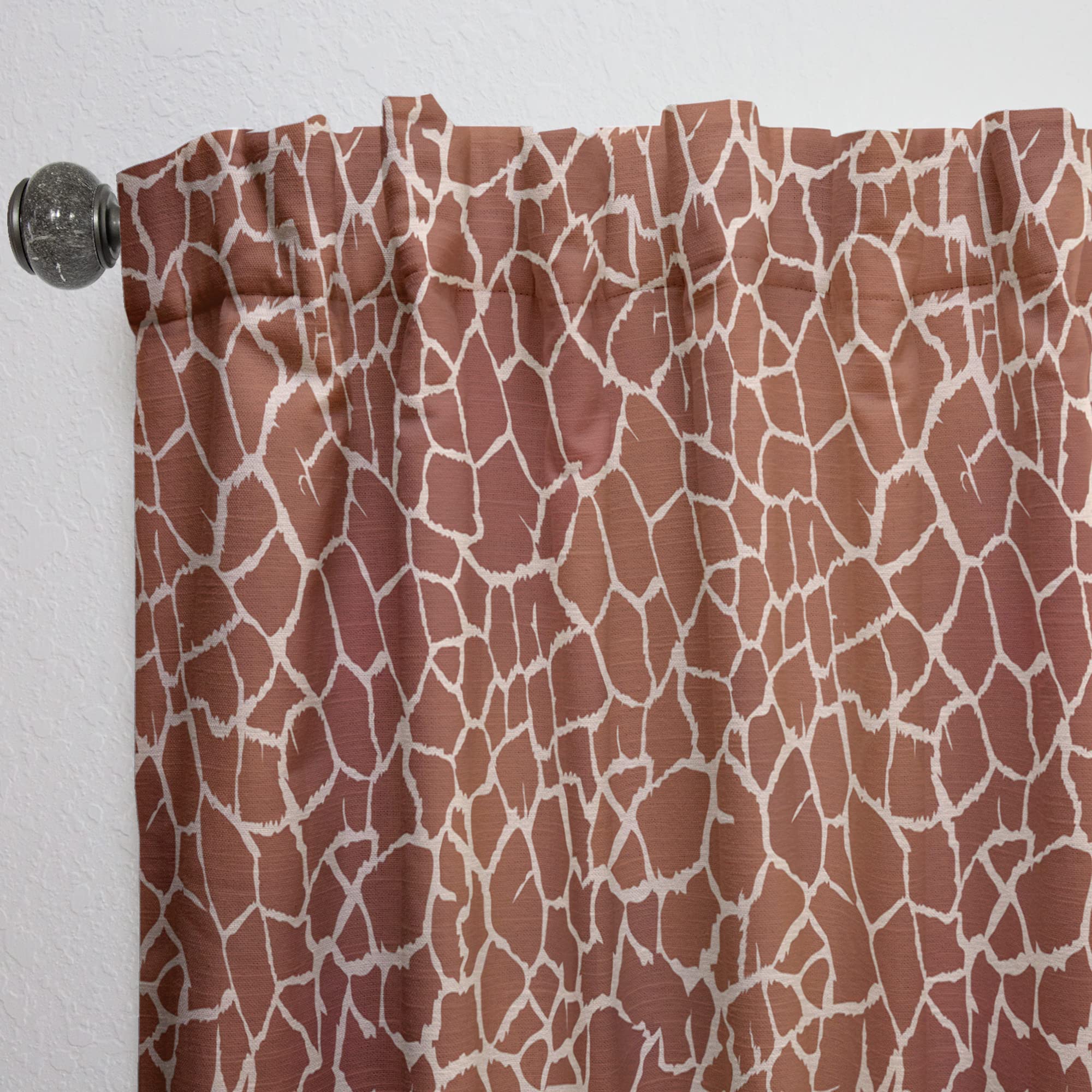 Leopard Print Safari Thermal Insulated Curtains - Single Panel 52x84 - Blackout Drapes for Bedroom & Living Room - Perfect for Jungle & Safari Themed Decor