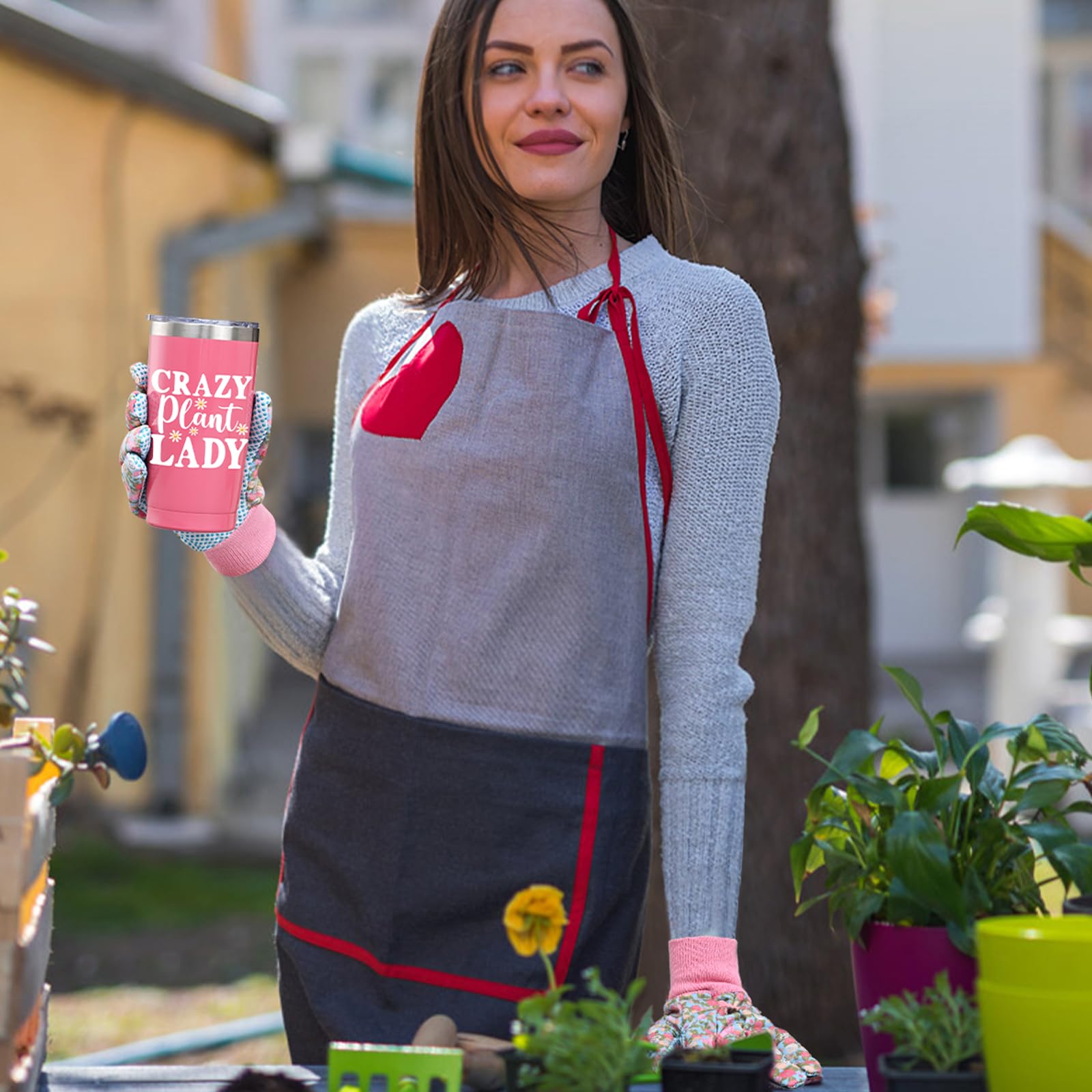 **6-Piece Rose Red Gardening Tools Set for Women - Perfect Gift for Mom, Grandma & Aunt - Ideal for Planting, Weeding & Indoor/Outdoor Gardening**
