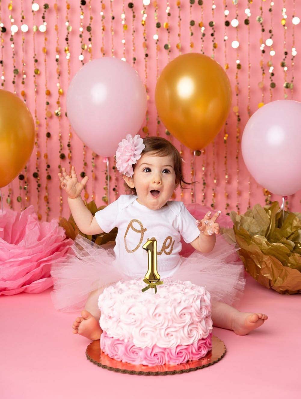 Happy Birthday Cake Topper Set - Glitter Gold Cake Decorations for Birthday Parties, Wedding, Anniversary & Special Events | Cake Banner Topper Supplies