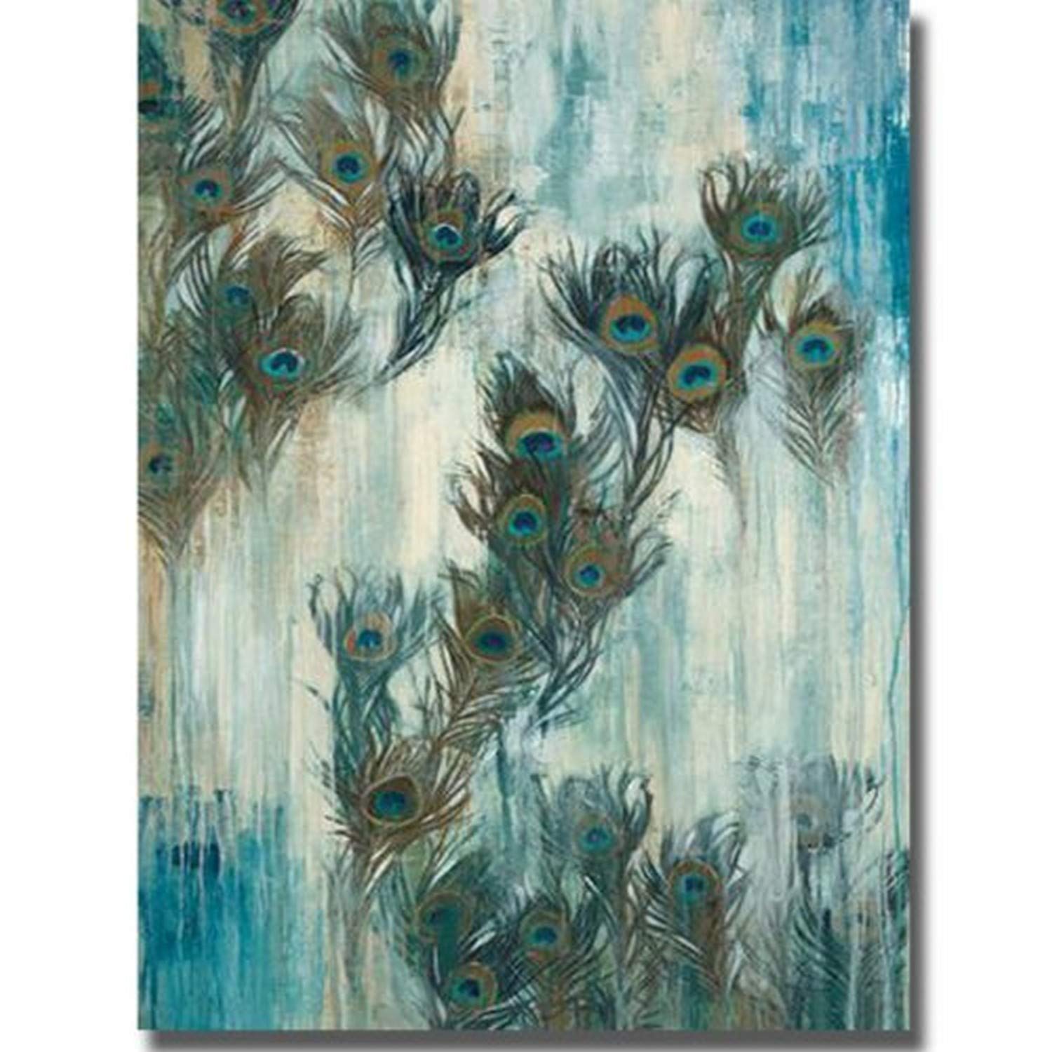 Artistic Home Gallery 3040181S Proud as a Peacock Wall Art - Elegant Peacock Painting for Living Room Decor, Bedroom, Office & Dining Room Wall Decor - Perfect Gift for Home Interior Design