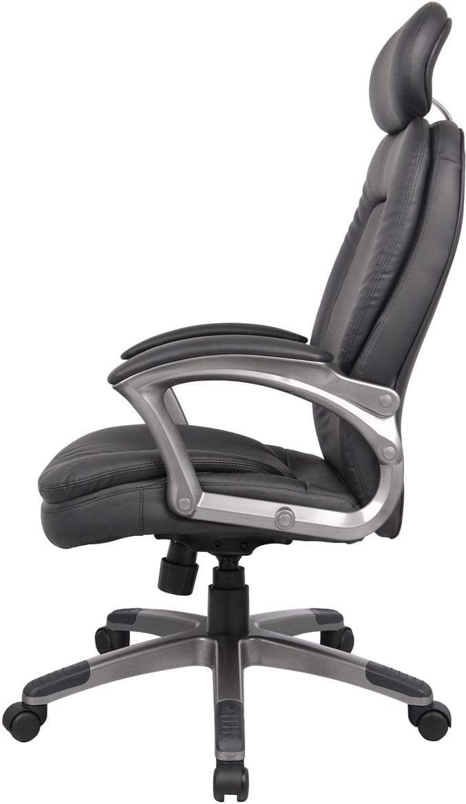 Premium Boss Executive Pillow Top Office Chair with Adjustable Headrest [B7101] - Ergonomic Support for Long Hours of Work, Meetings & Home Office Use