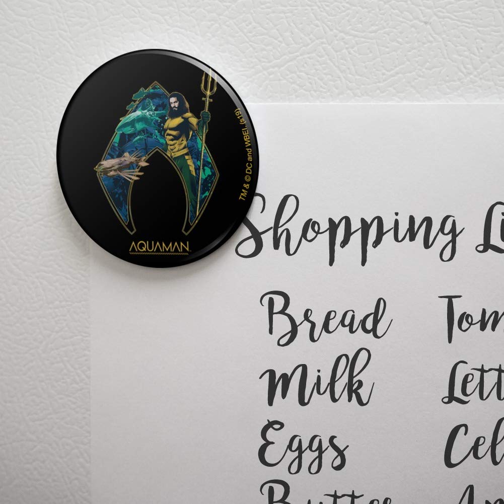 Aquaman Movie Atlantis Logo Refrigerator Magnet - Decorative Fridge Magnet for Kitchen, Office & Dorm - Perfect for DC Fans & Superhero Lovers