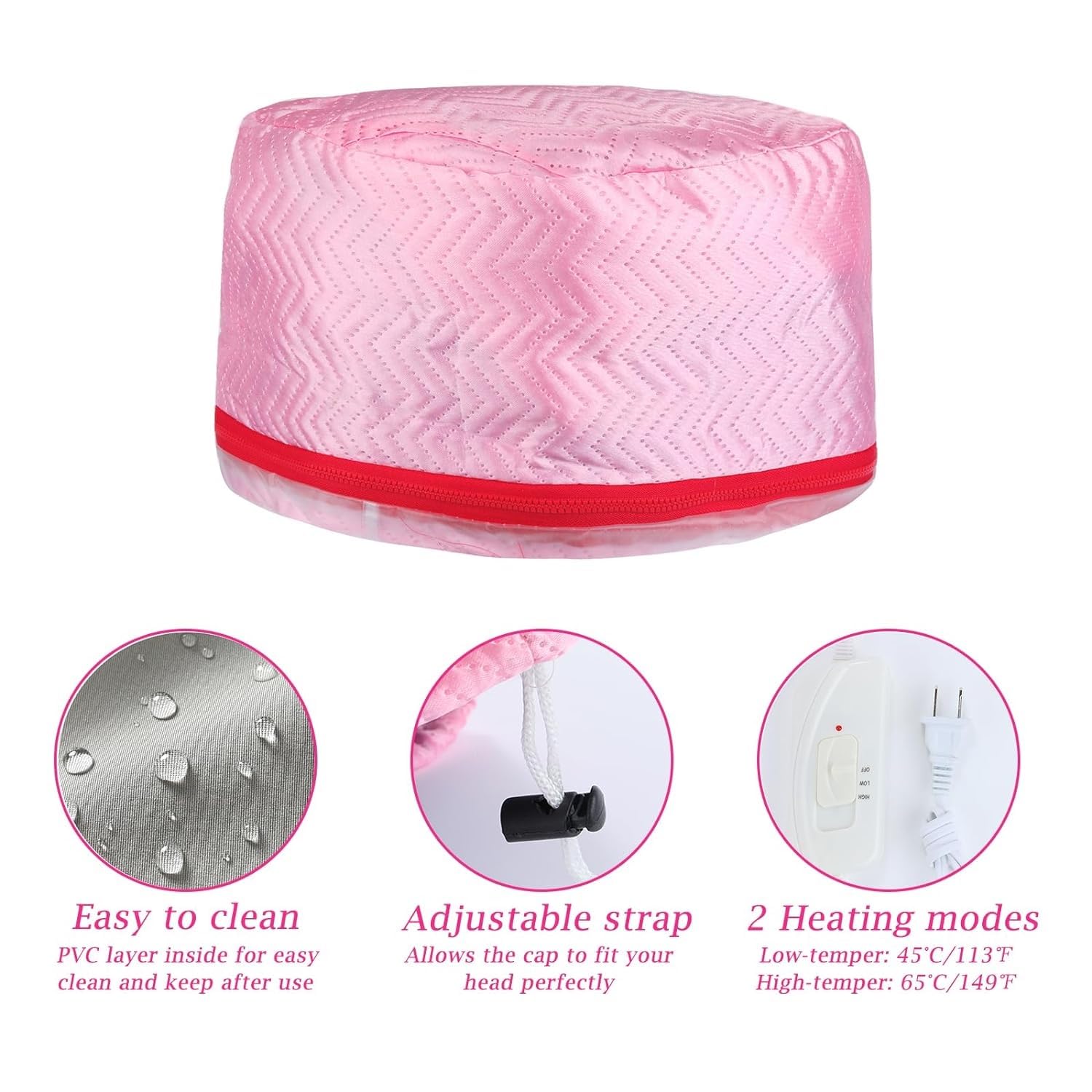 Sweetpea Fx Heat Cap for Deep Conditioning - Adjustable Hair Steamer for Natural Hair at Home, Premium Material for Deep Conditioner & Hot Oil Treatment - Perfect for Salon-Quality Hair Care & Relaxing Spa Days