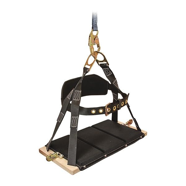 Falltech Bosun Chair with Safety Belt - Heavy Duty L-Body Harness G8039L for Construction, Roofing & Window Cleaning - 1 Each