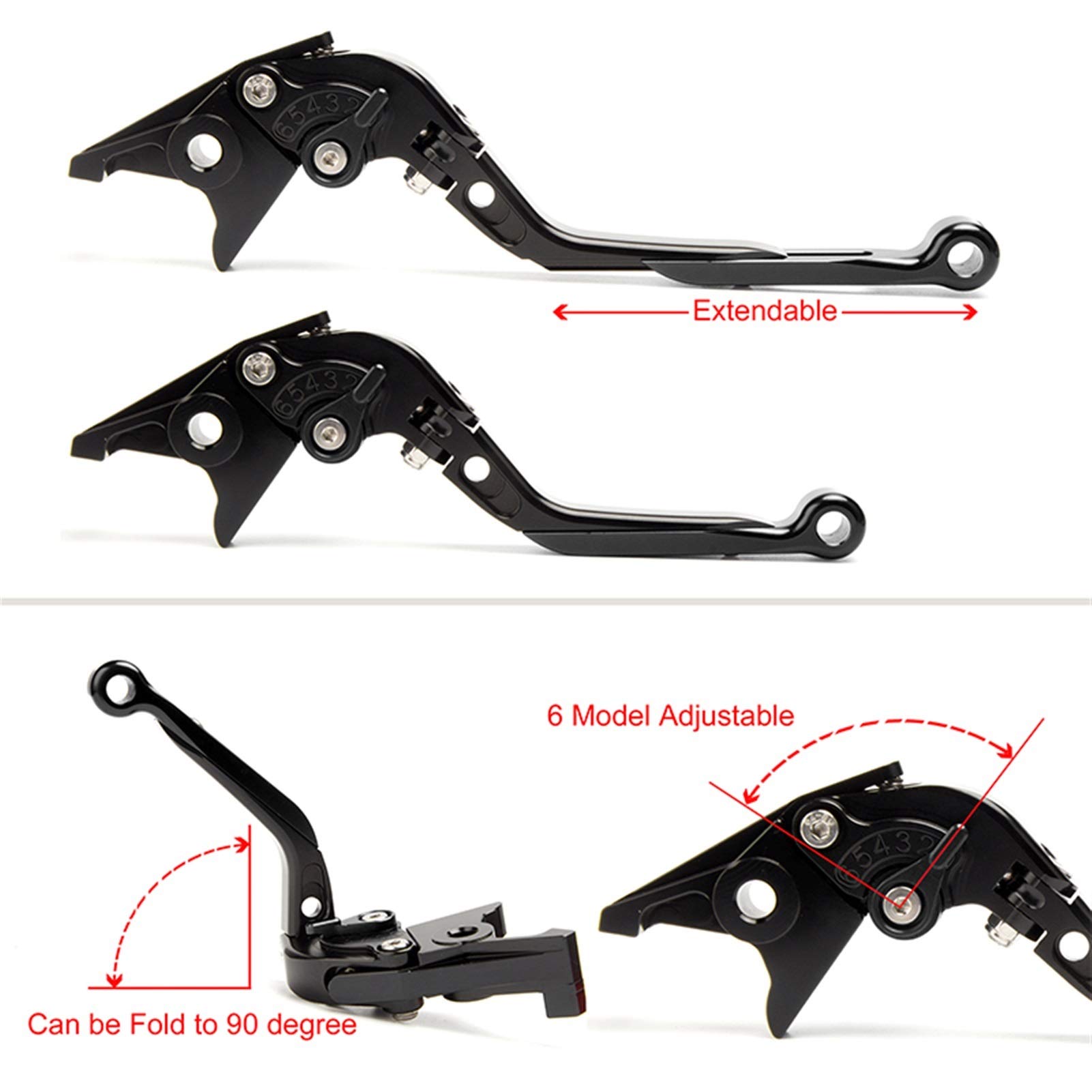 High-Performance Motorcycle Brake & Clutch Levers - CNC Aluminum Racing Handle Levers for Honda NC700X (2012-2013) - Durable Motorcycle Accessories for Street & Track Riding