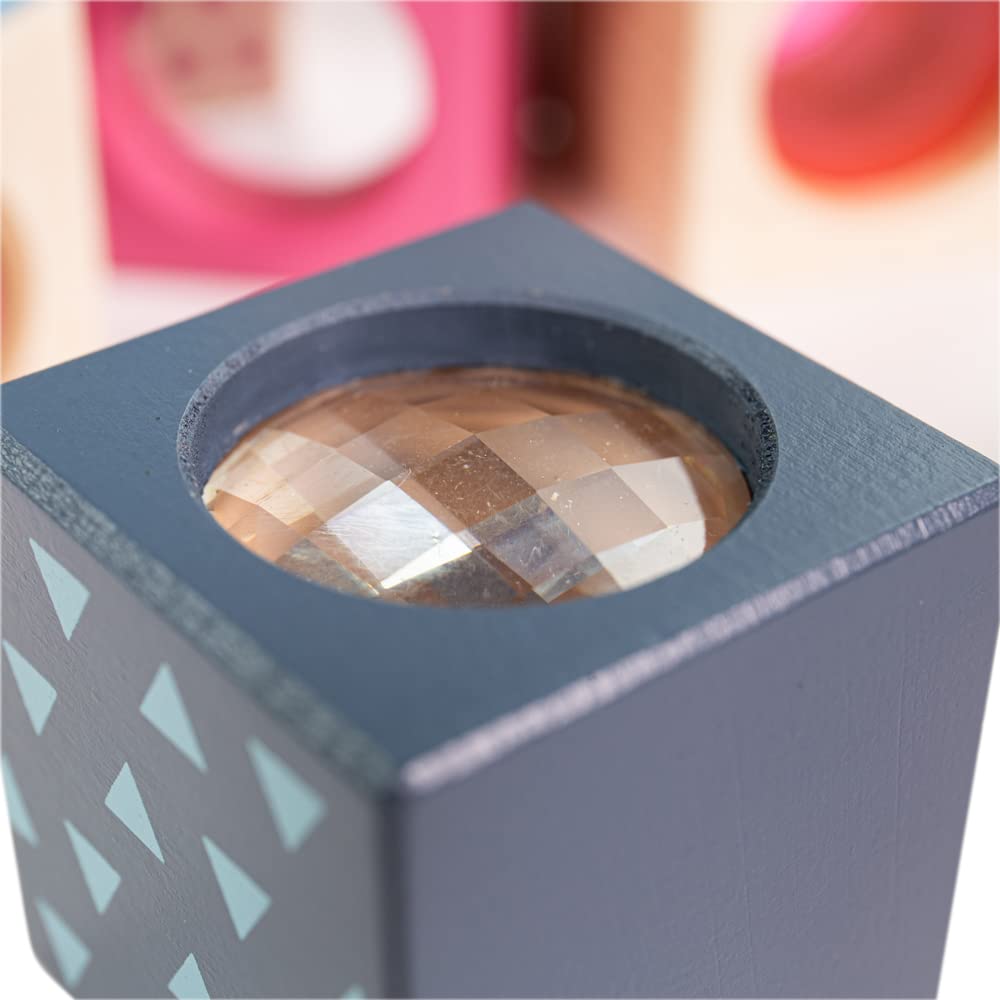 Bigjigs Toys FSC Certified Wooden Sensory Blocks - Natural Wood Building Toys for 1 2 3 Year Olds - Montessori Learning Toys for Toddlers & Babies - Perfect for Early Childhood Development & Sensory Play