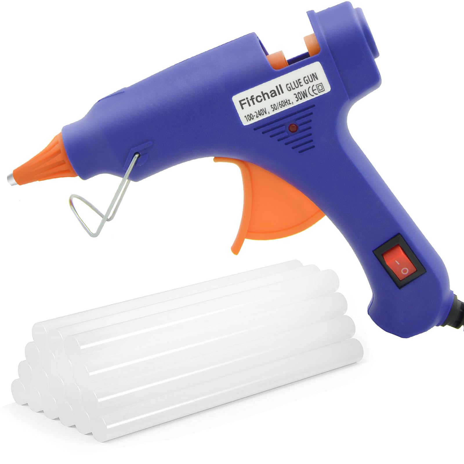Best Mini Hot Glue Gun Kit for Crafts - 20pcs Glue Sticks Included - Perfect for DIY Arts, Sealing & Home Repairs - Ideal for School Projects, Scrapbooking & Woodworking (Blue)