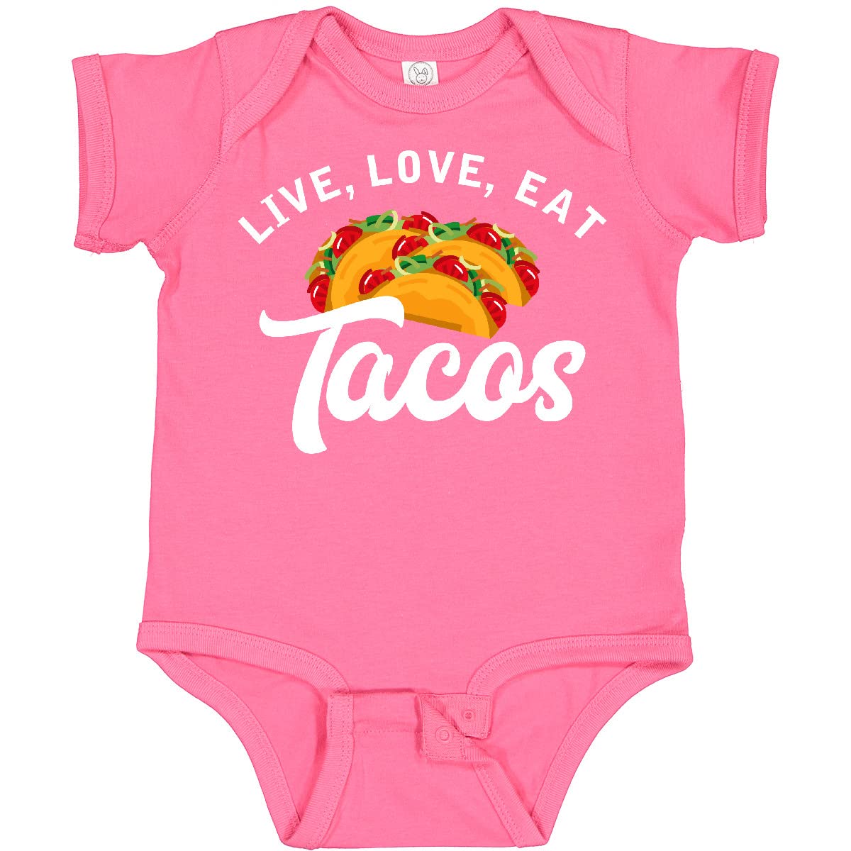 Inktastic Live Love Tacos Baby Bodysuit - Soft Cotton Infant Onesie for Boys & Girls - Perfect for Taco Lovers, Family Outings & Photo Shoots