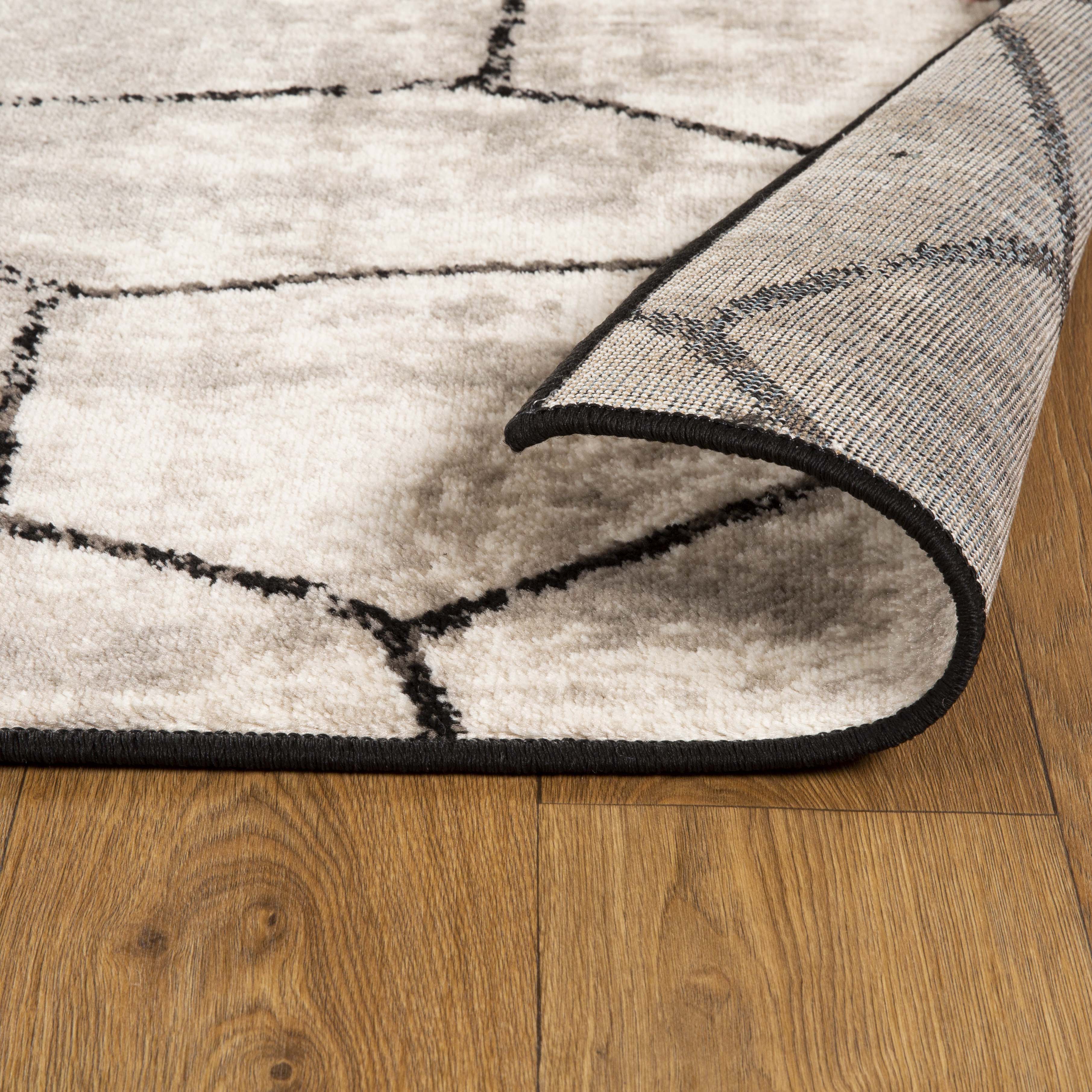 Modern Vegas Abstract Tile Pattern Indoor Area Rug - Non-Slip Soft Living Room Carpet for Home Decor, Bedroom, Office