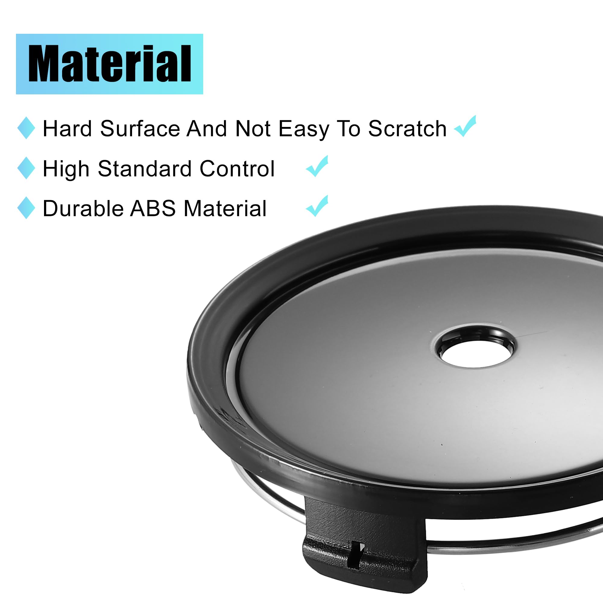 X AUTOHAUX 4-Pack 75mm Black Wheel Center Caps with 4 Clips - Universal Hub Covers for Car, Truck & SUV - Enhance Vehicle Appearance & Protect Wheel Hubs