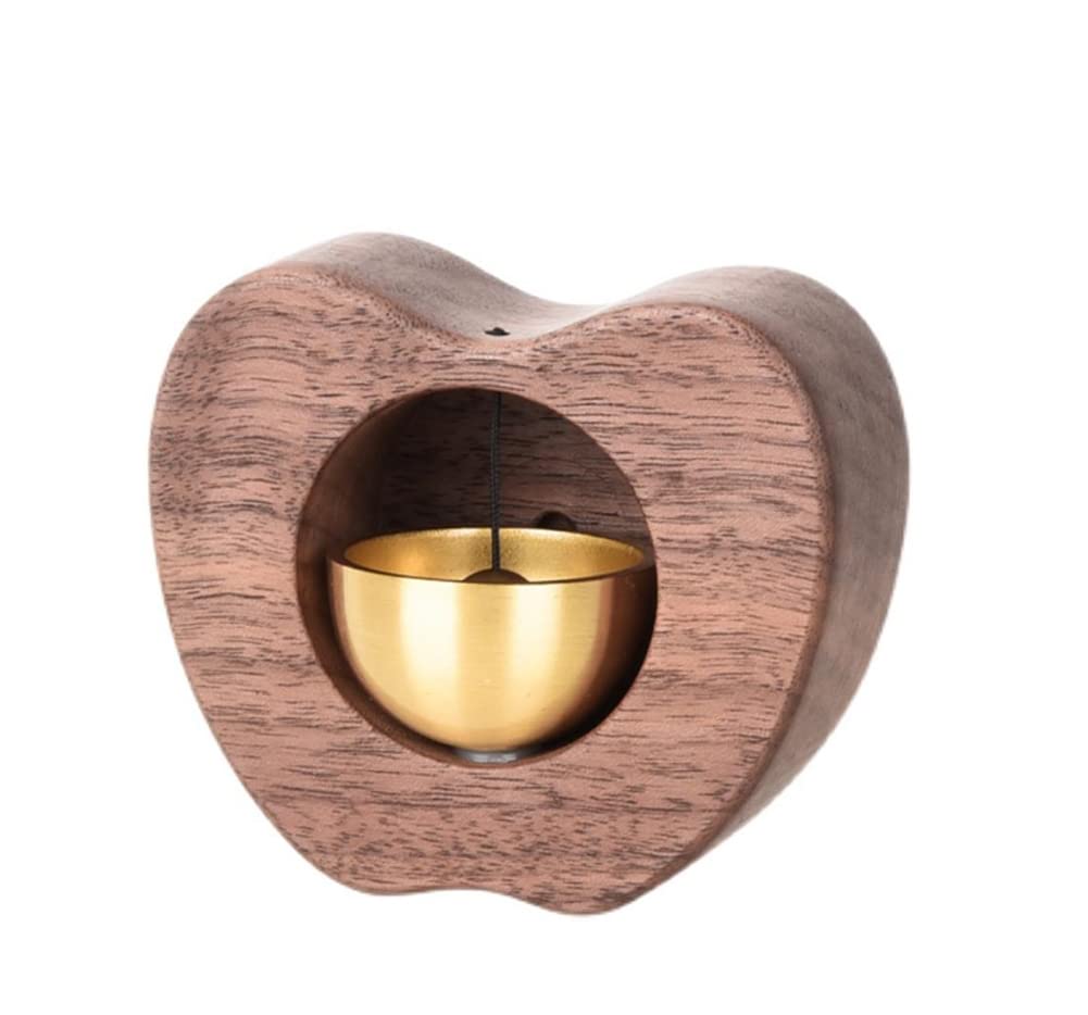 Aida Bz Magnetic Door Bell - Wind Chime Shopkeeper Bell for Home, Office & Store Decor - 8 x 7.2 x 4 cm Walnut Finish - Perfect for Entryways, Retail Stores & Cozy Spaces