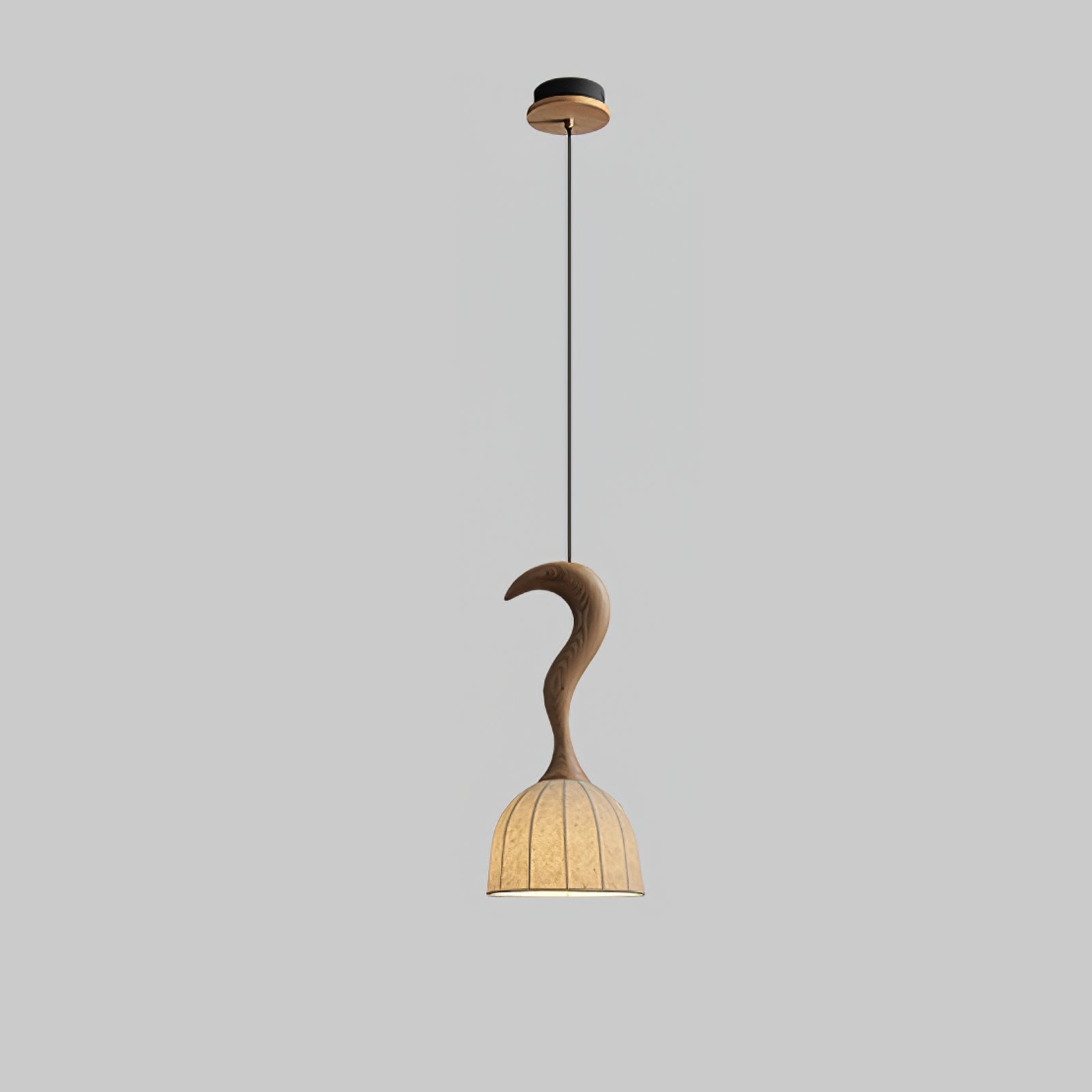 Elowen Handcrafted Twisted Wood Pendant Light - Modern Farmhouse Ceiling Lighting for Dining Room, Kitchen Island & Bedroom Decor