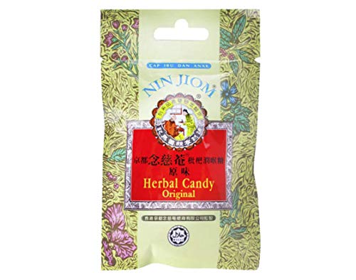 Nin Jiom Herbal Candy (Original) - 20g x 6 Packs - Natural Throat Soothing Cough Drops - Perfect for Cold Relief, Sore Throat & Voice Care - Home, Office & Travel Use