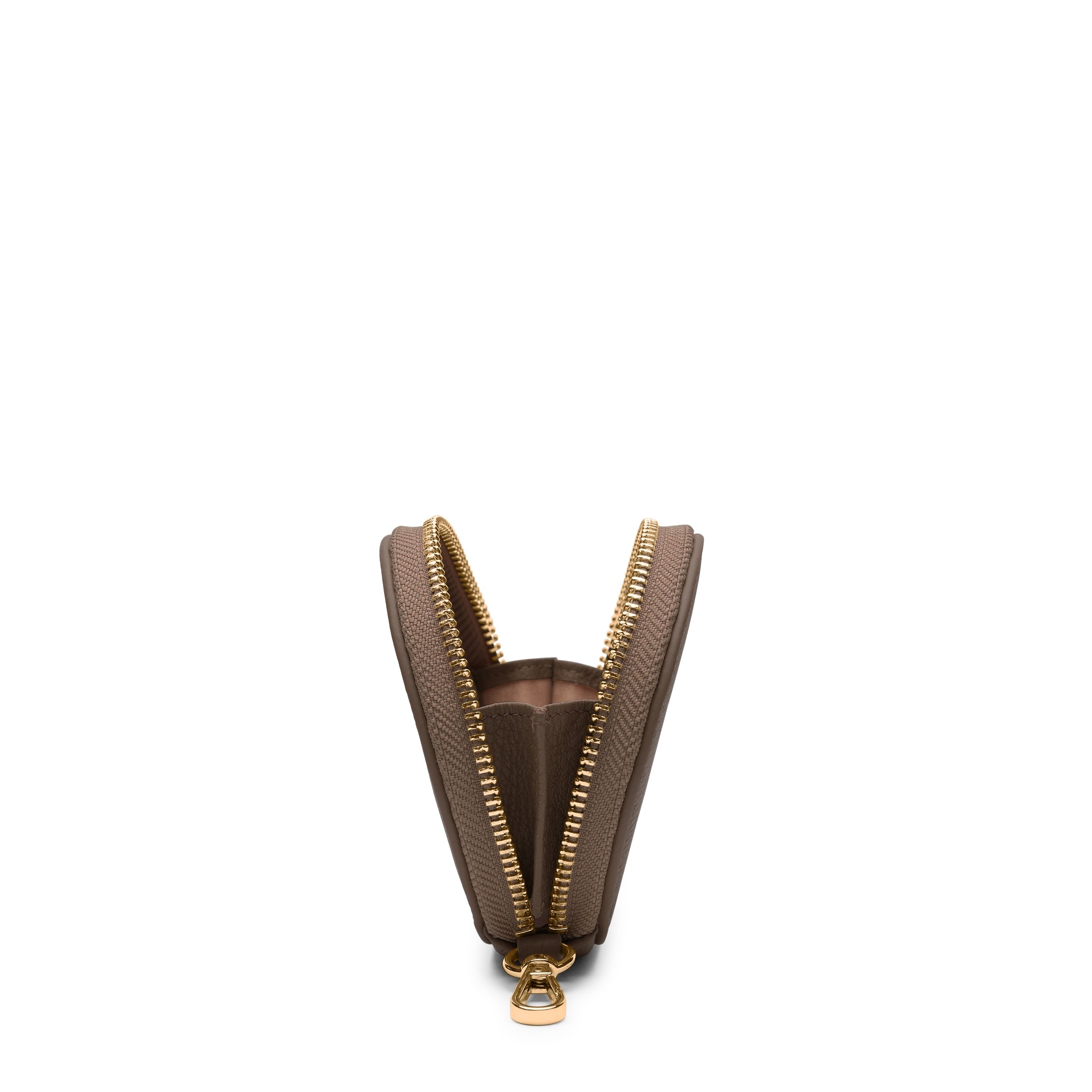 Portable Round Wristlet Pouch in Cocoa Brown - Perfect for Keys, Cards & Small Essentials | Travel, Shopping & Everyday Use