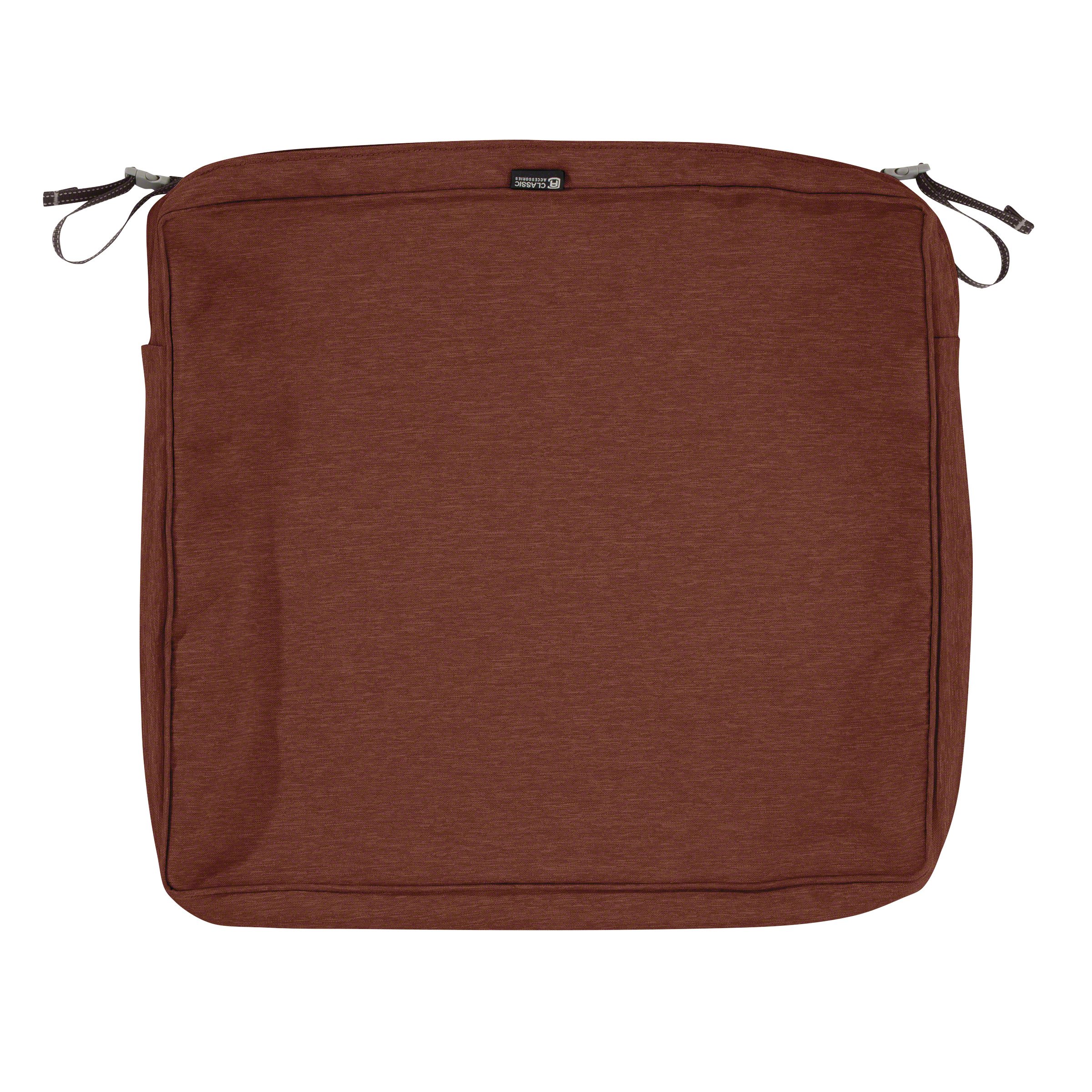 Classic Accessories Montlake Patio FadeSafe Seat Cushion Slip Cover - Henna, 25