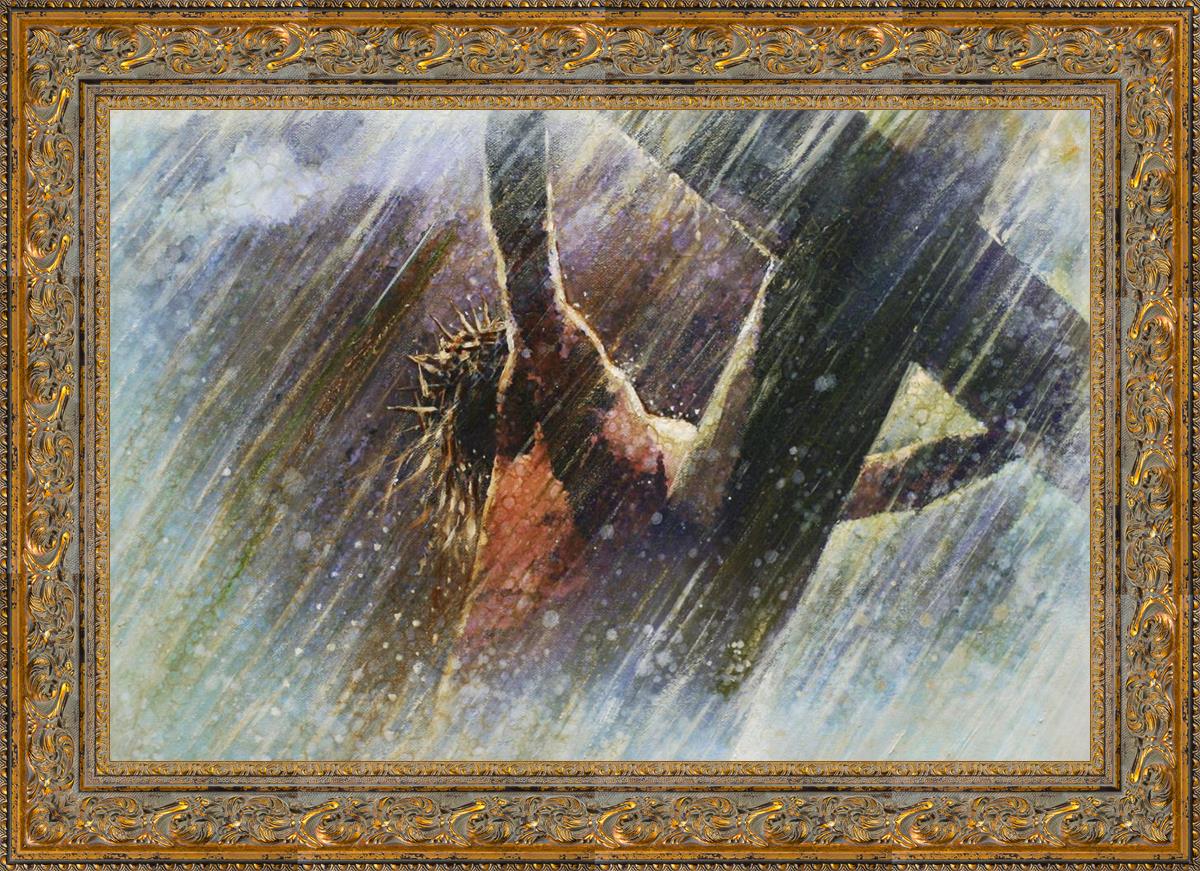 Yongsung Kim Crucifixion Painting - Religious Wall Art for Home & Church Decor - Perfect for Prayer Rooms, Christian Gifts, and Spiritual Spaces